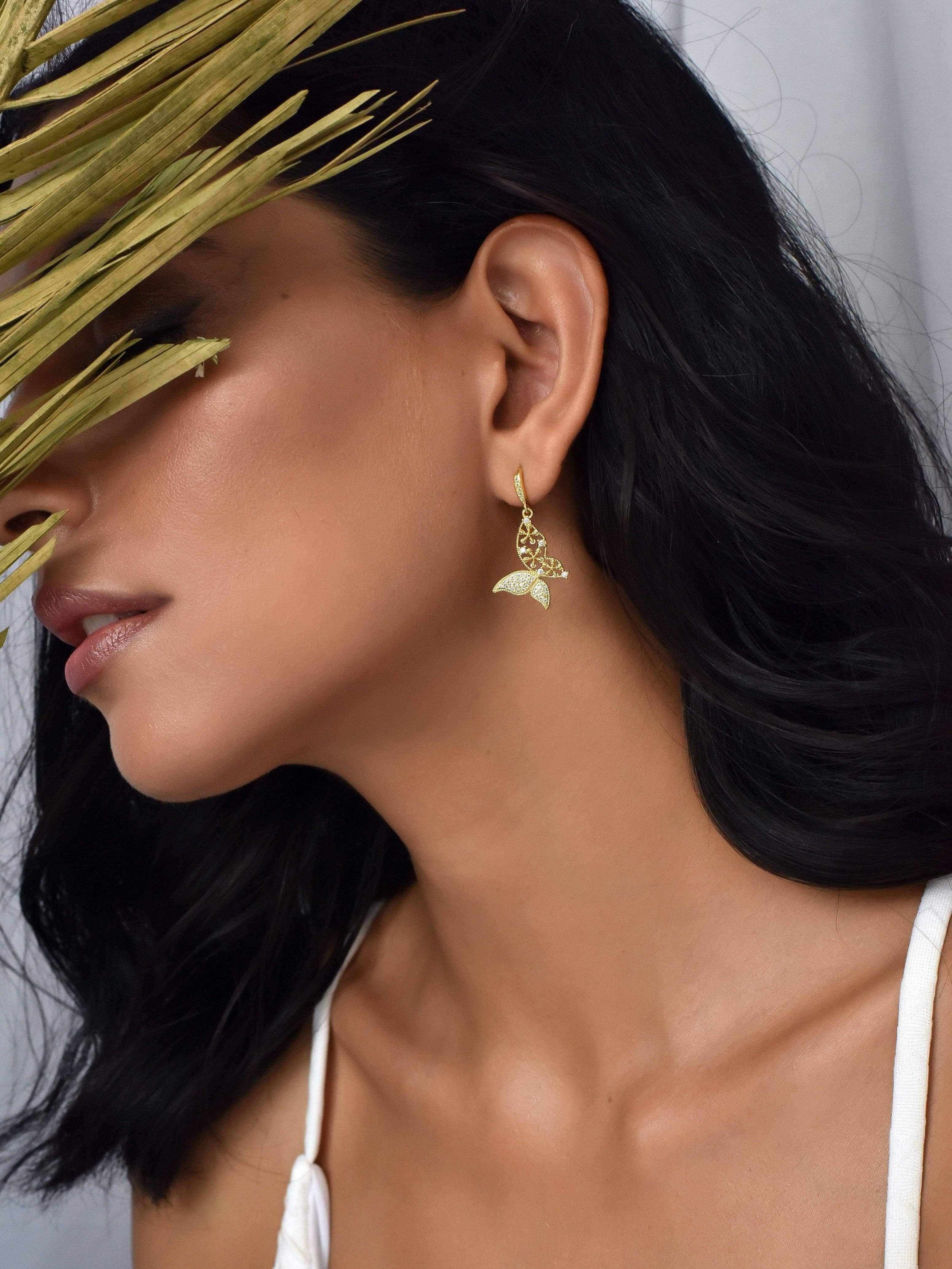 Klissaa earrings Klissaa Butterfly Drop Earrings