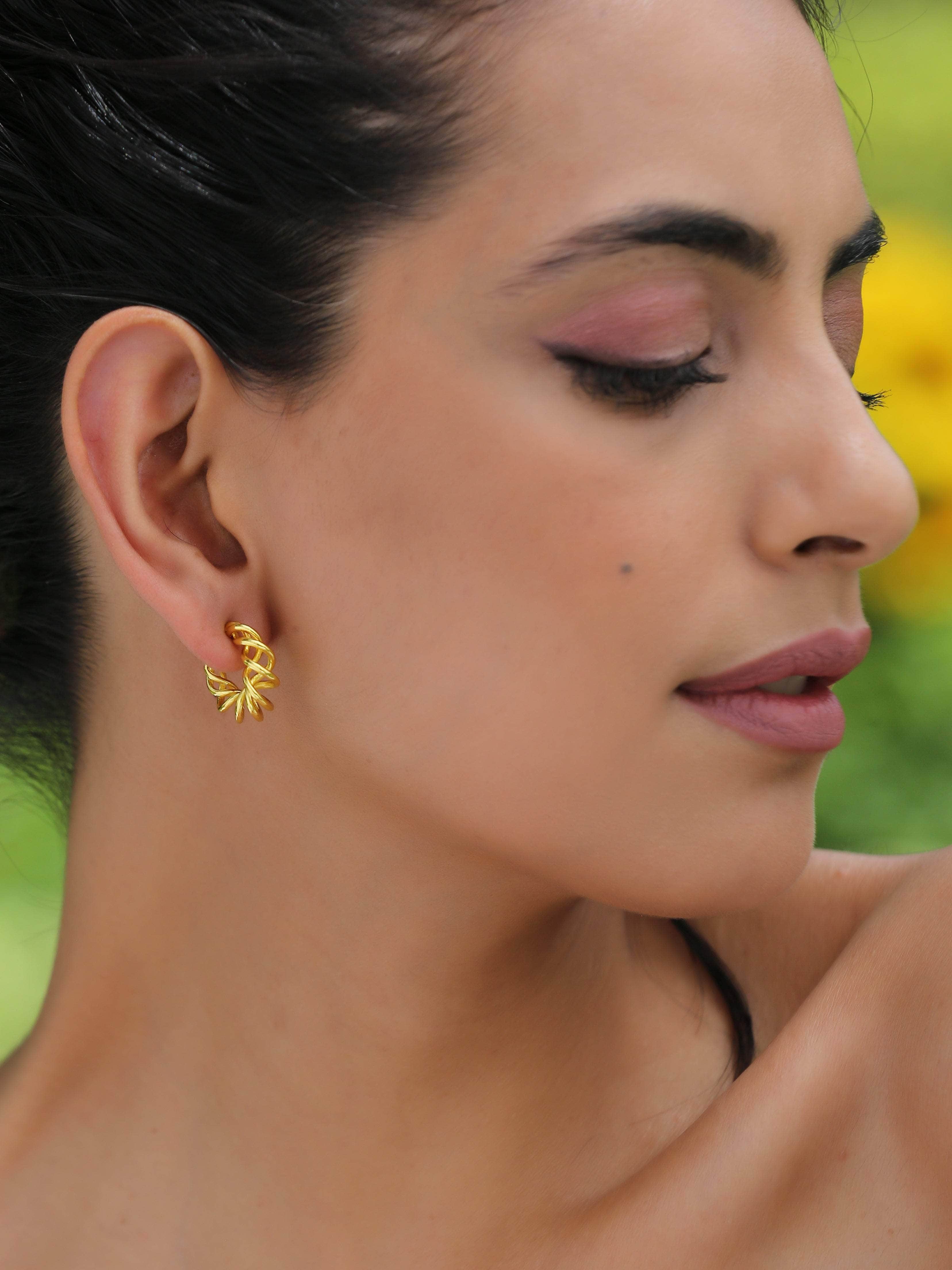 Klissaa Earrings Mini Spiral Hoop Earrings