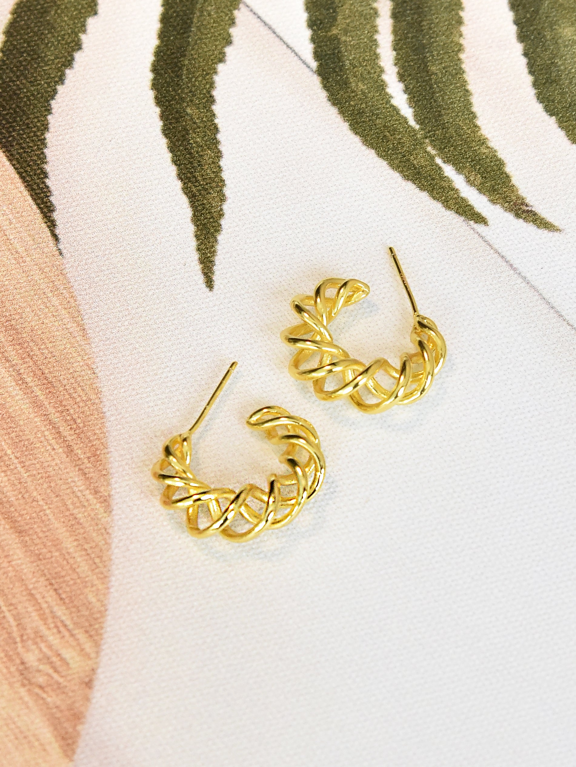 Klissaa Earrings Mini Spiral Hoop Earrings
