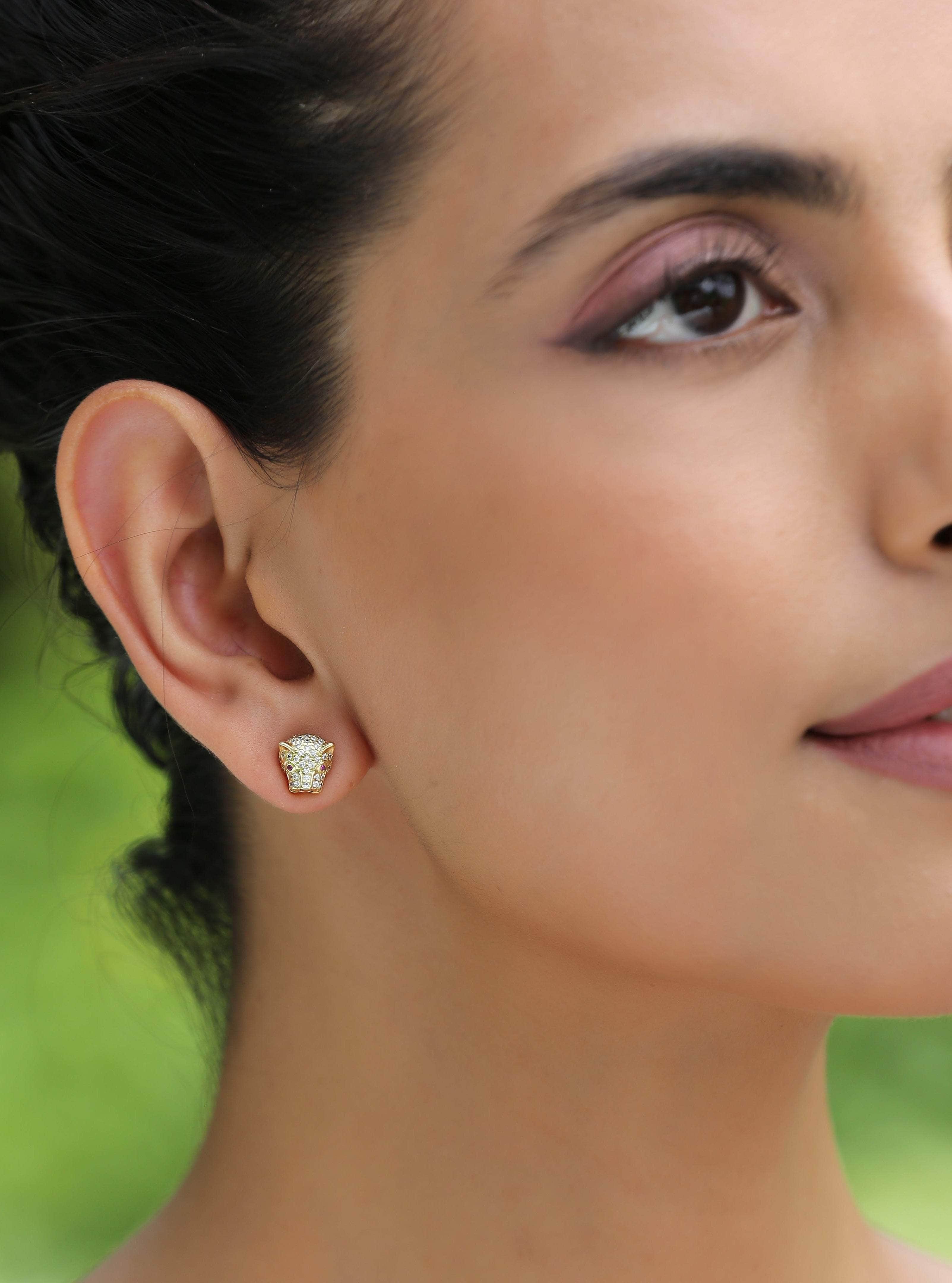 Klissaa Earrings Panther Stud Earrings