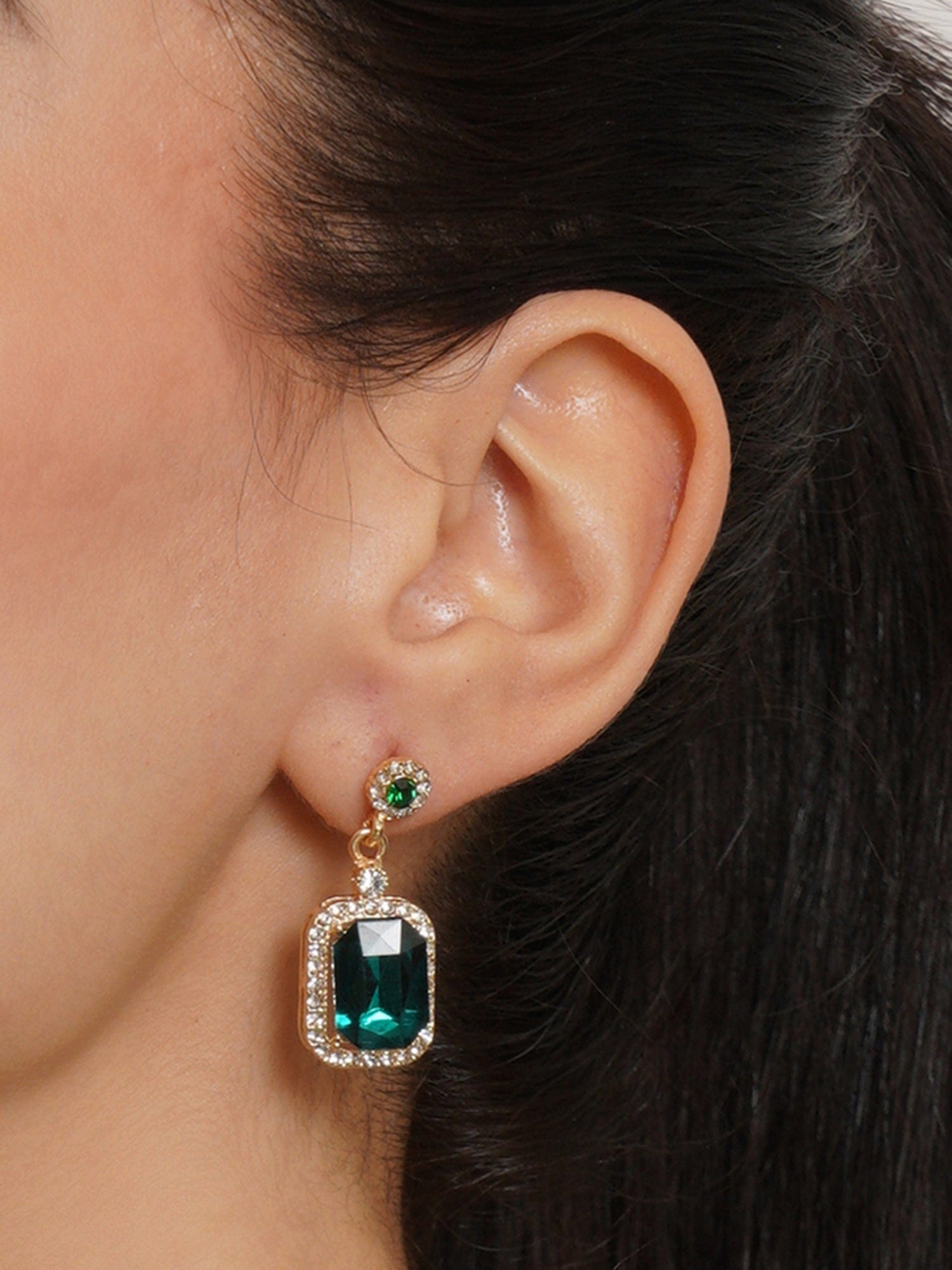 Klissaa earrings Princess Emerald Drops