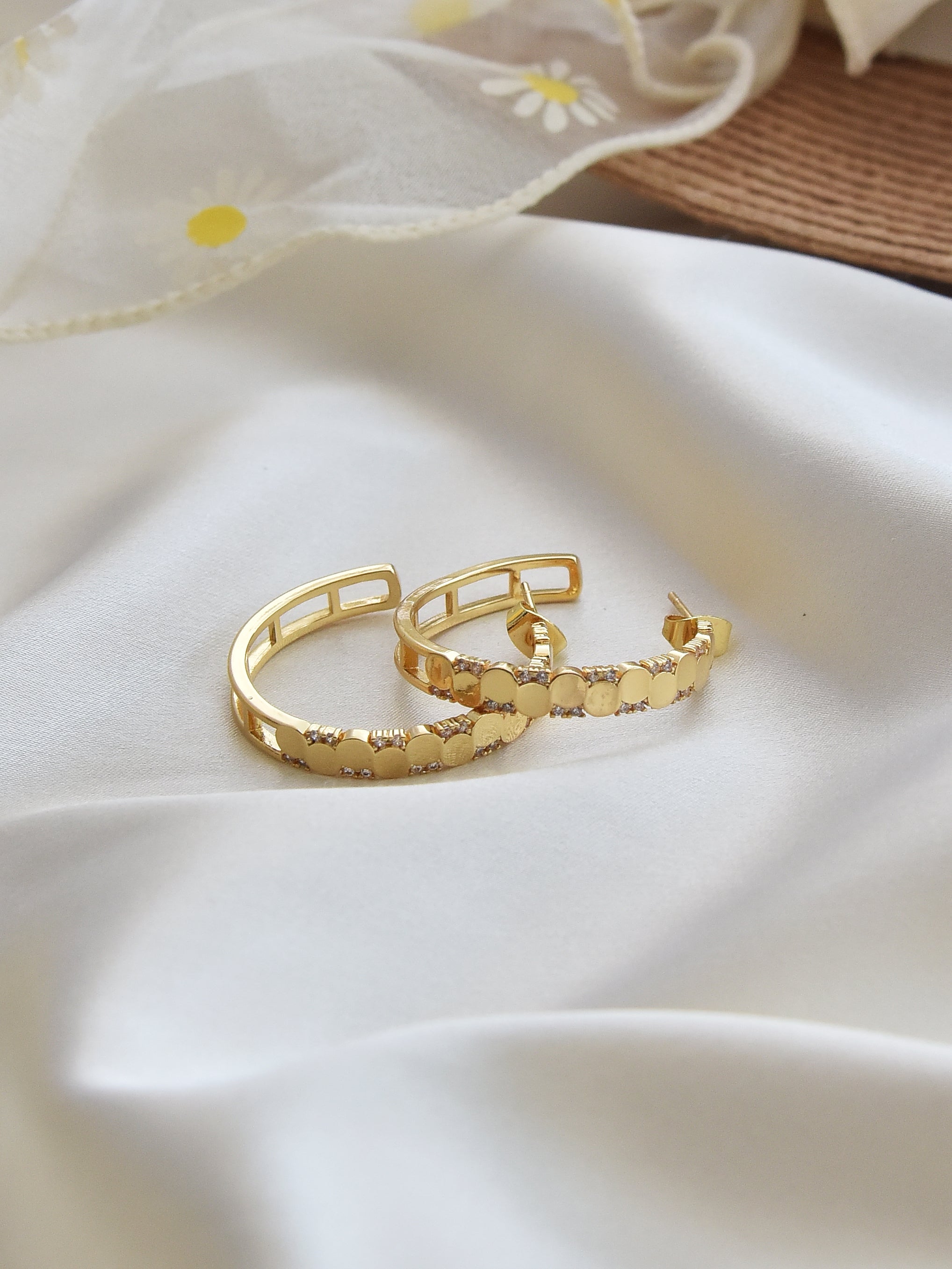 Klissaa Earrings Sparkling Bold Hoop Earrings