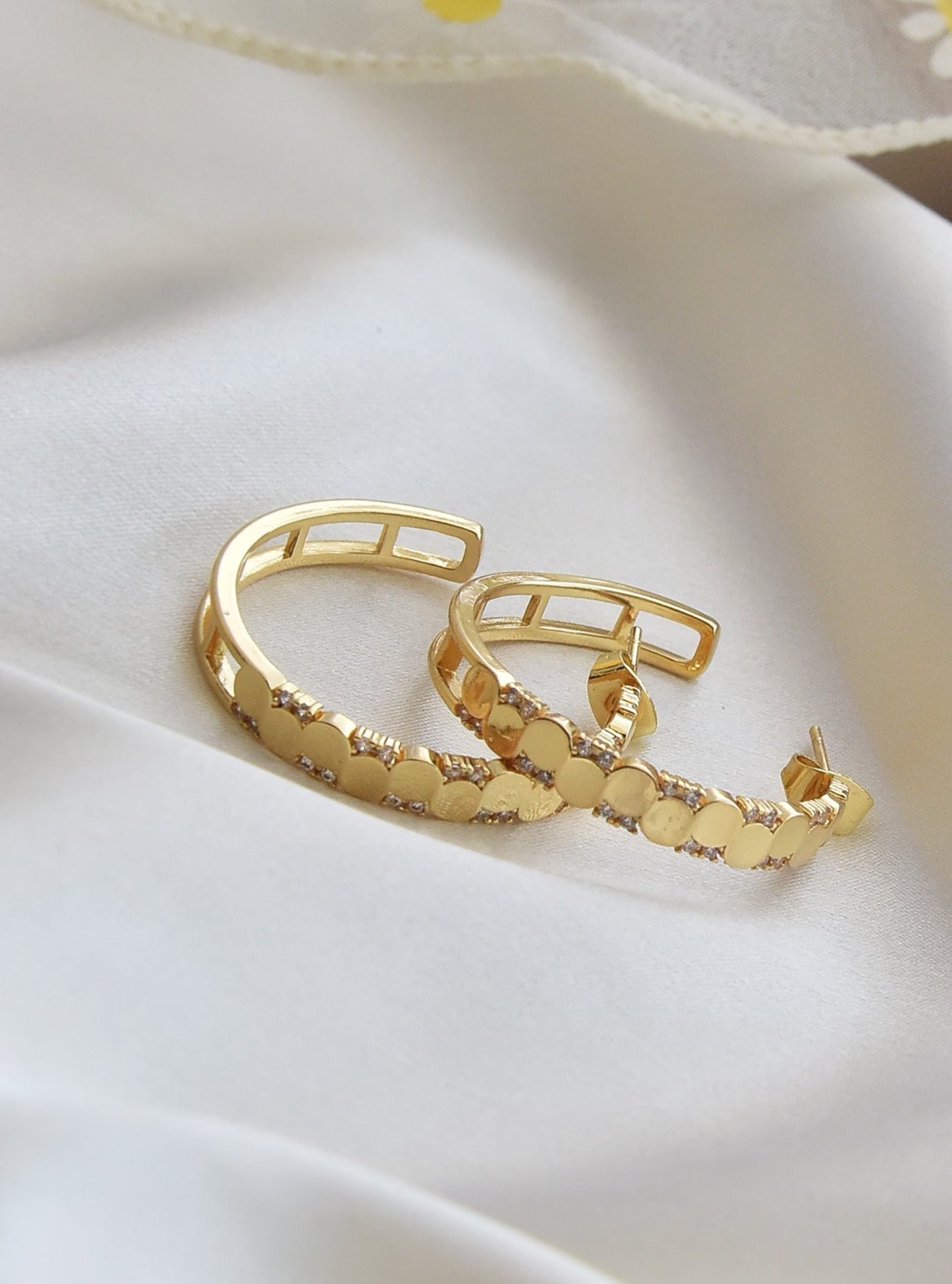 Klissaa Earrings Sparkling Bold Hoop Earrings