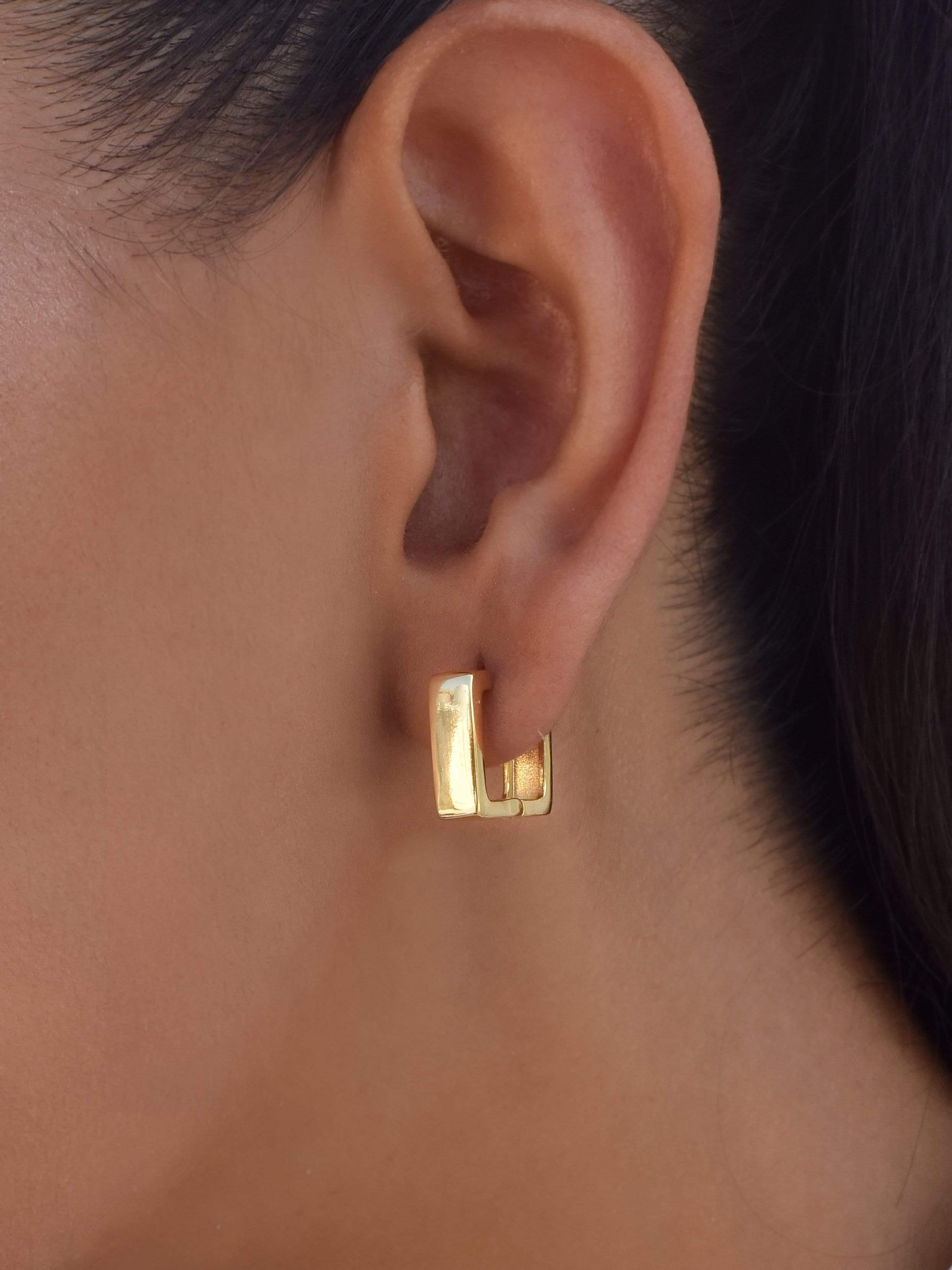 Klissaa Earrings Square Hoop Earrings