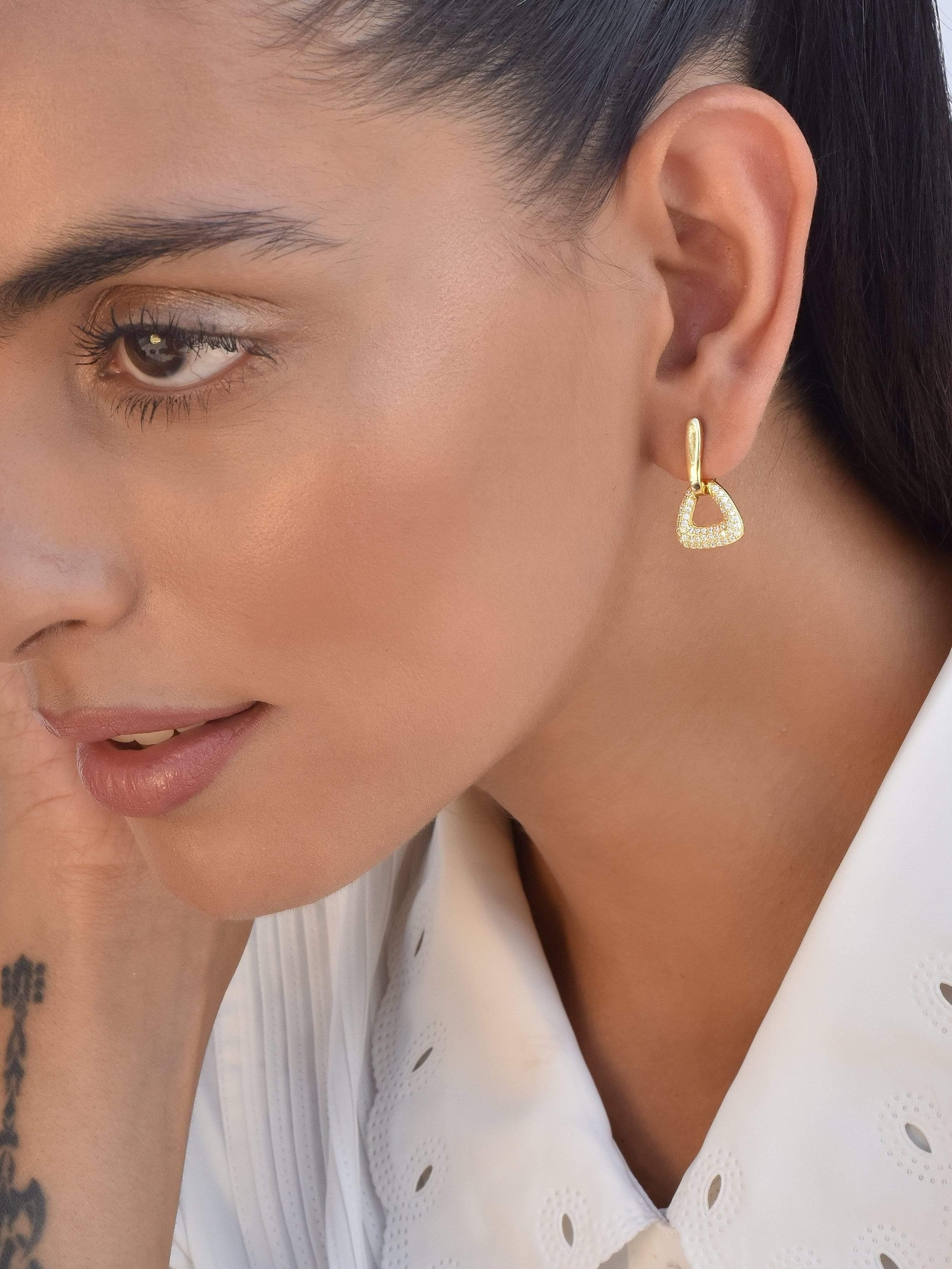 Klissaa Earrings Zirconia Drop Earrings