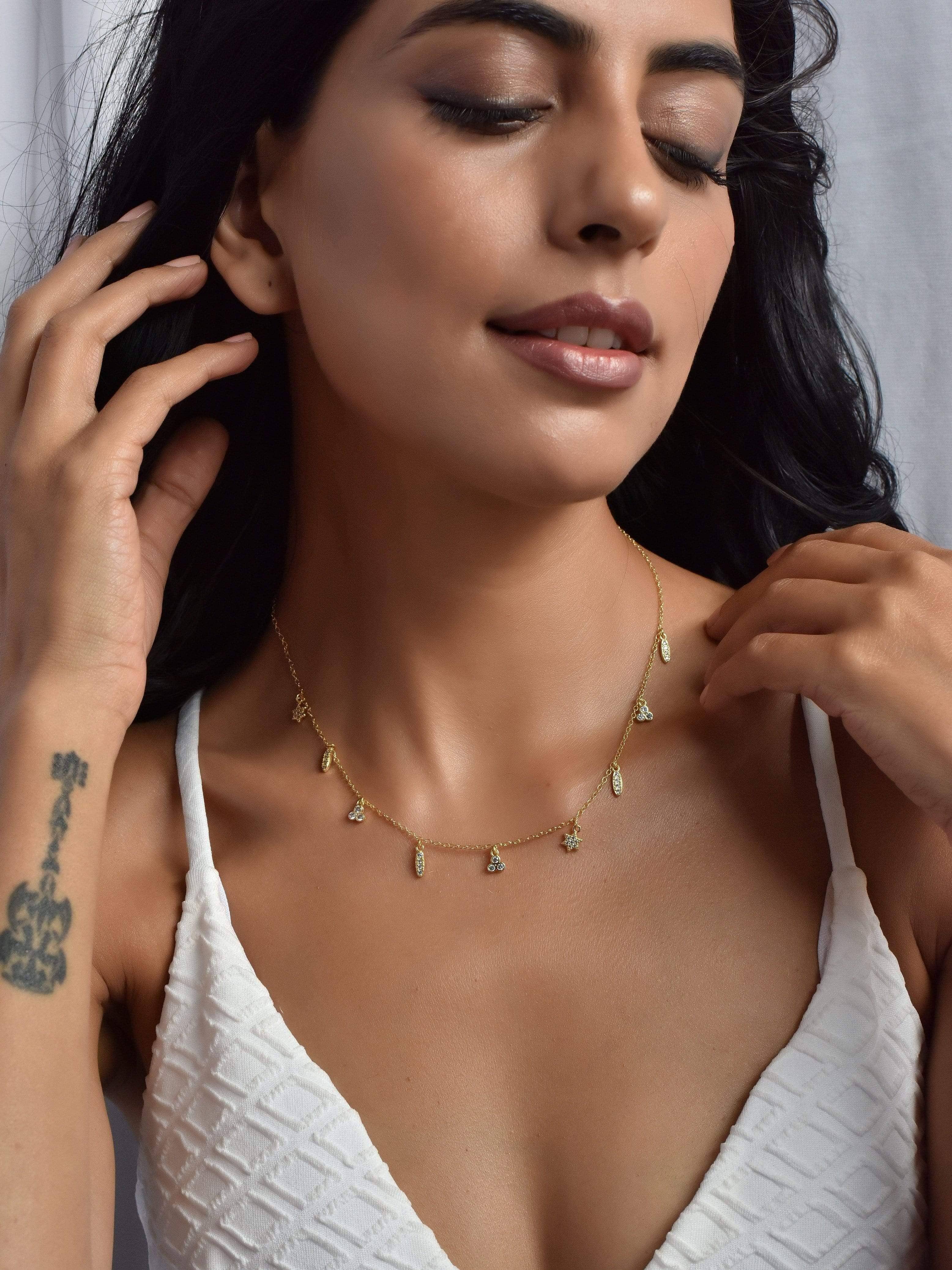 Klissaa necklace Olivia Multi Charm Necklace