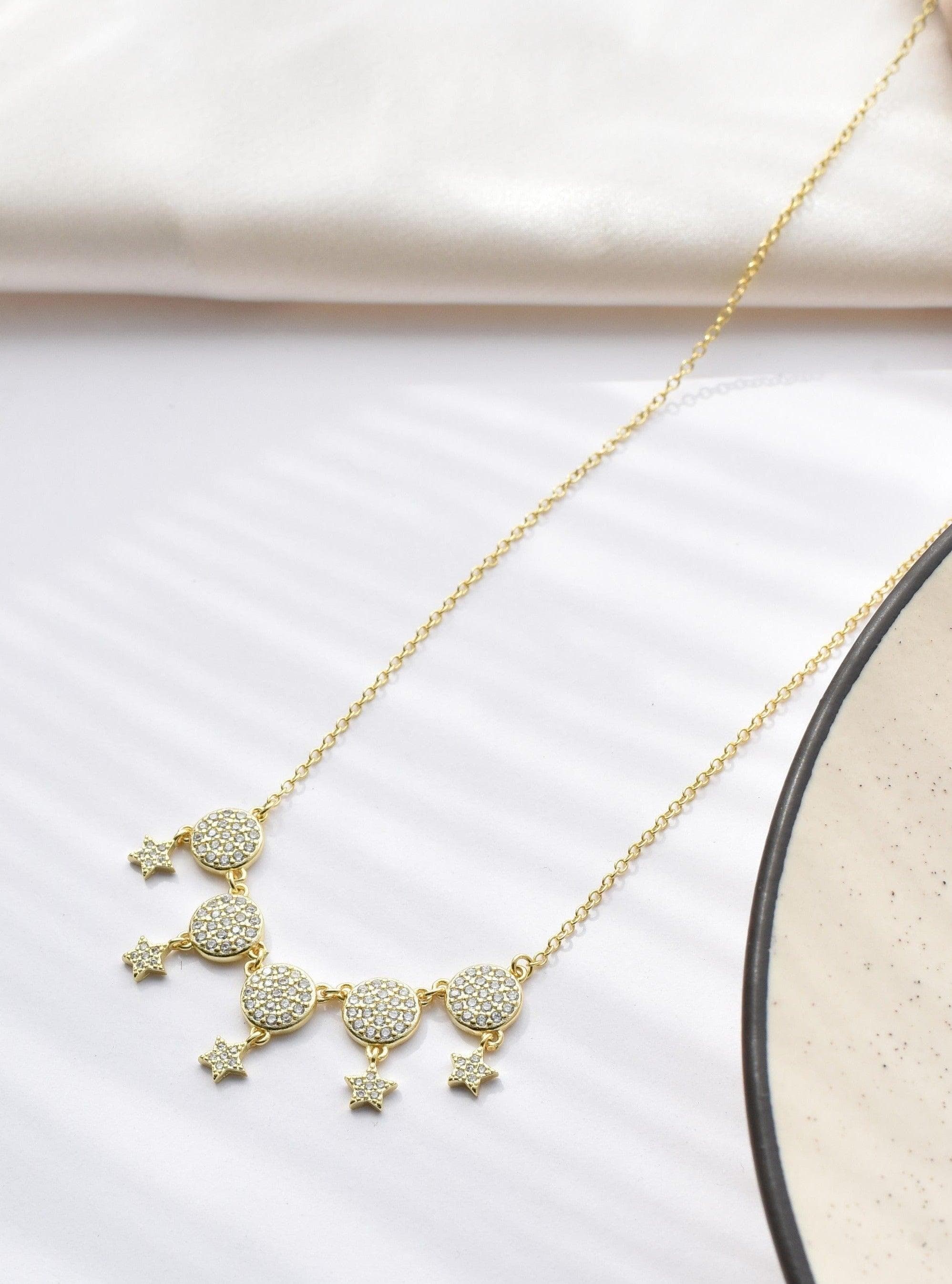 Klissaa necklace Zircon Dangler Charm Necklace