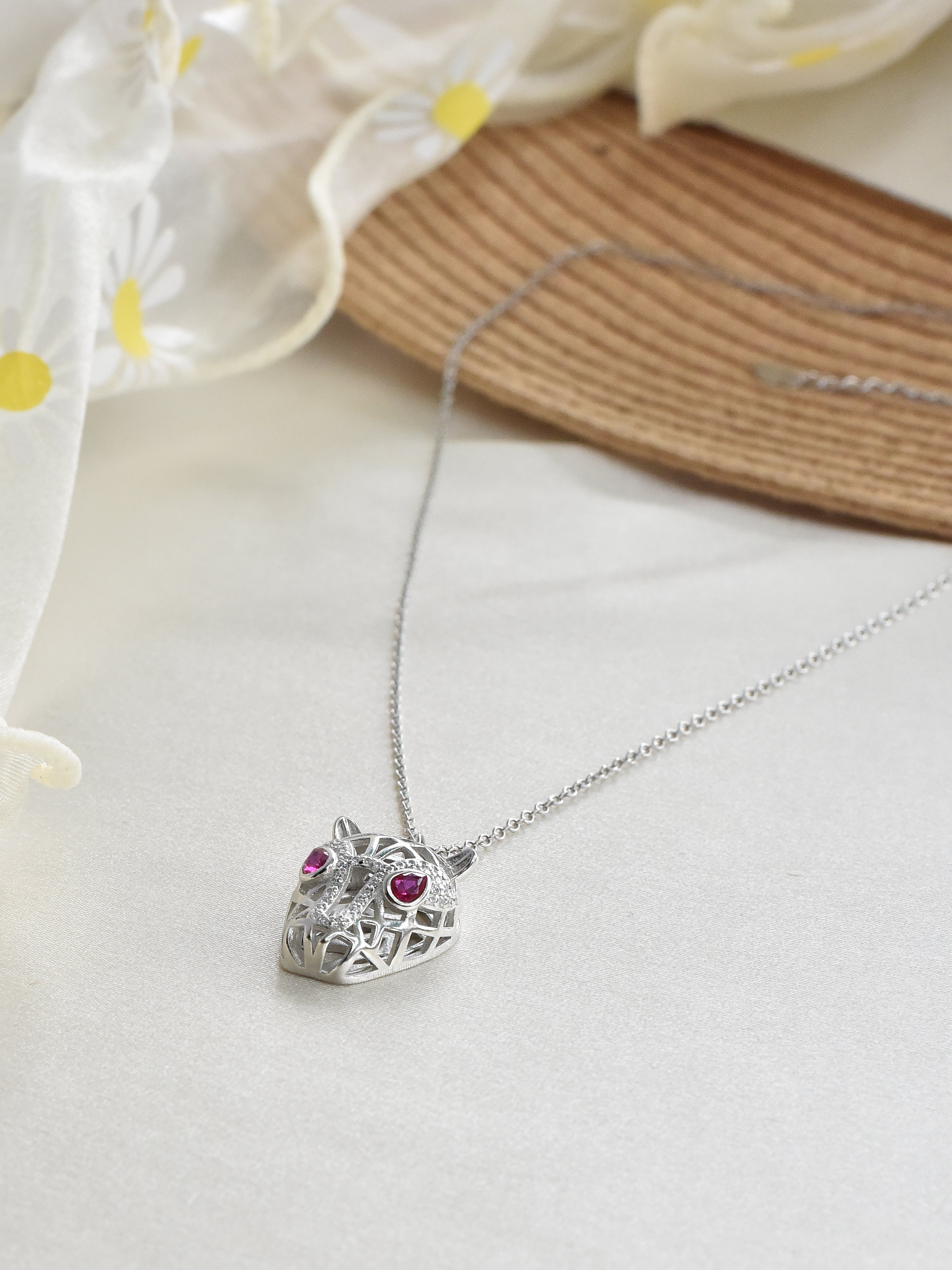 Klissaa Necklaces 925 Sterling Silver Panther Necklace