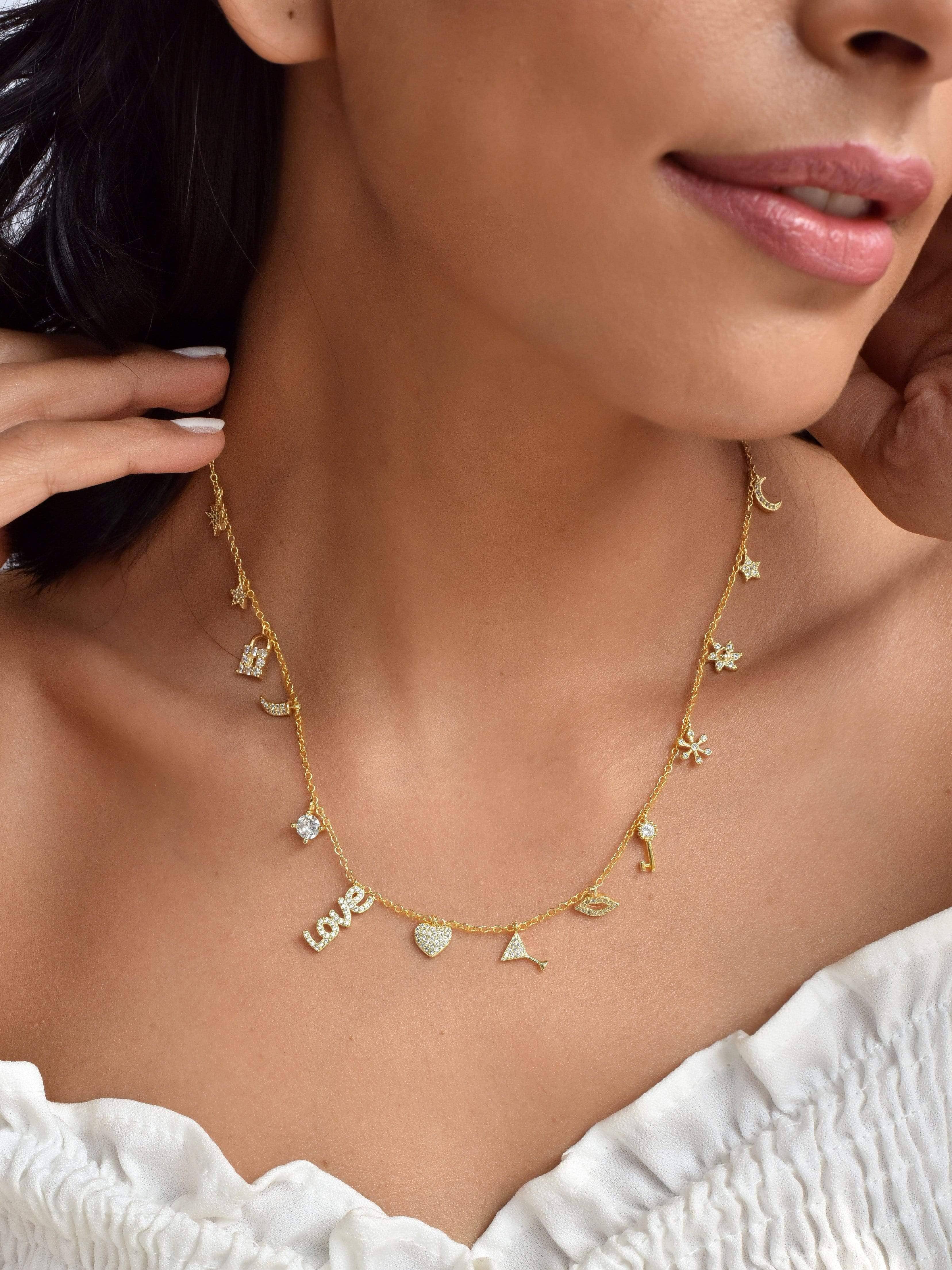 Klissaa Necklaces Alicia Multi-Charms Necklace