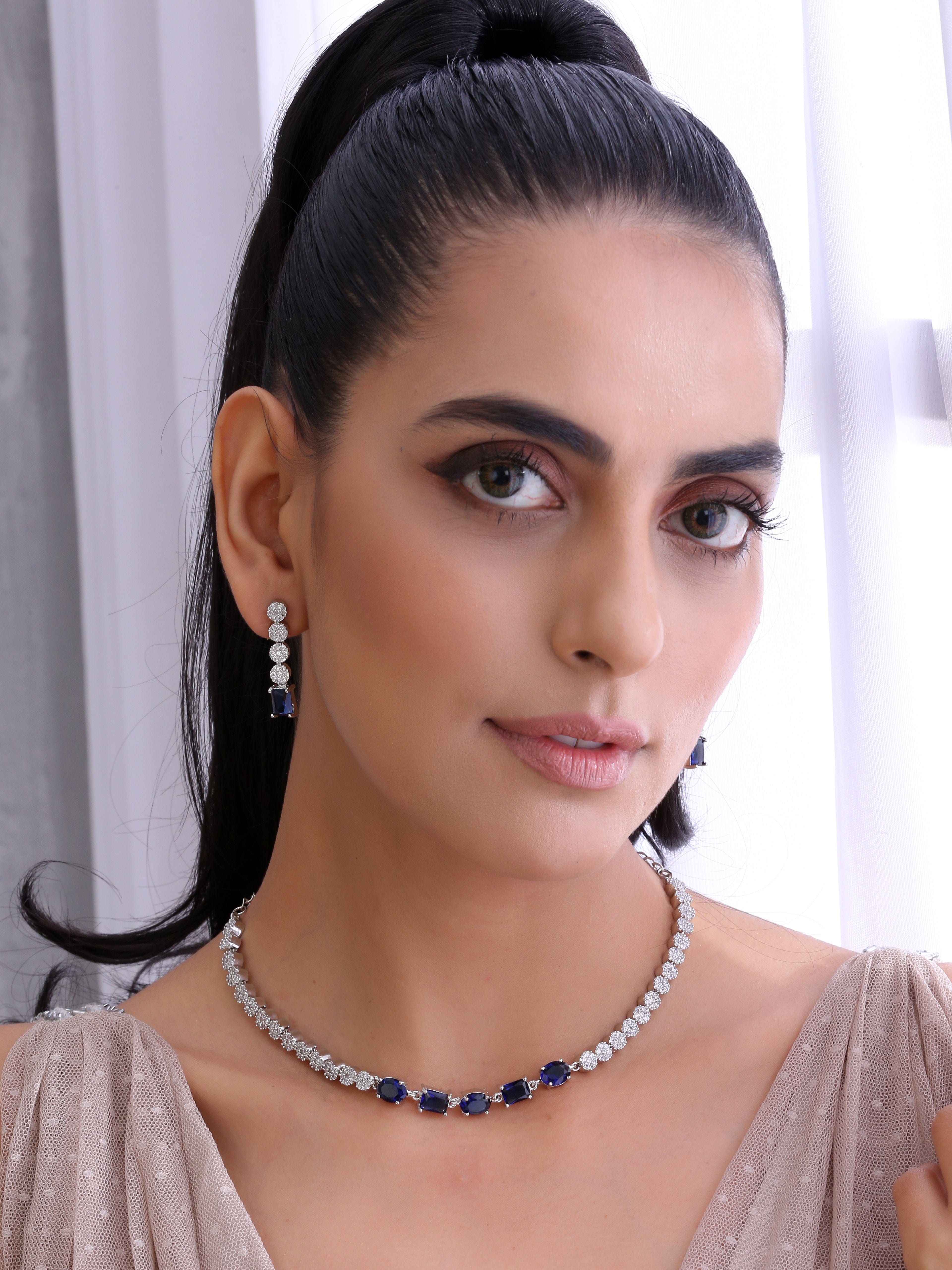 Klissaa Necklaces Freya Blue Necklace Set