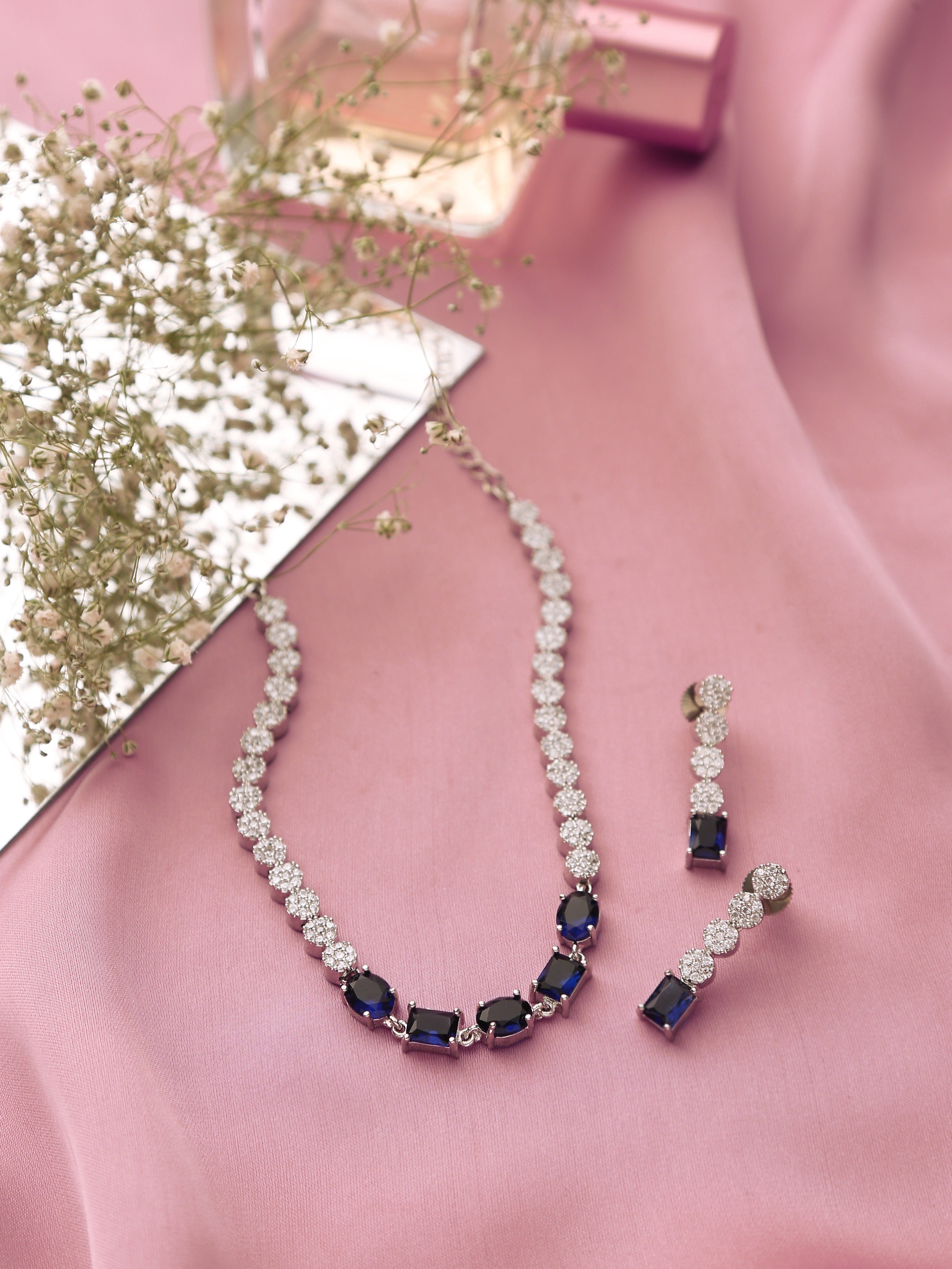 Klissaa Necklaces Freya Blue Necklace Set