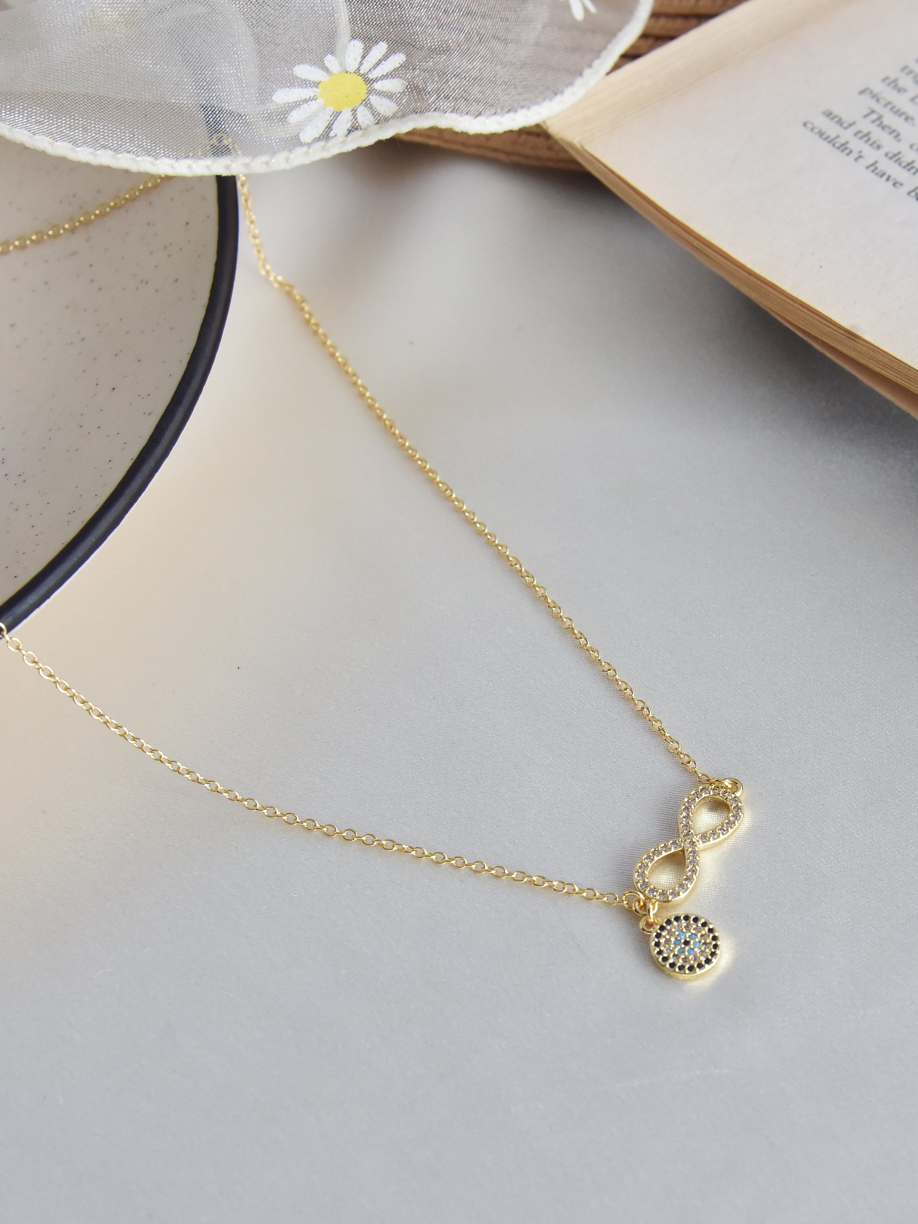 Klissaa Necklaces Infinity Evil Eye Nazar Necklace