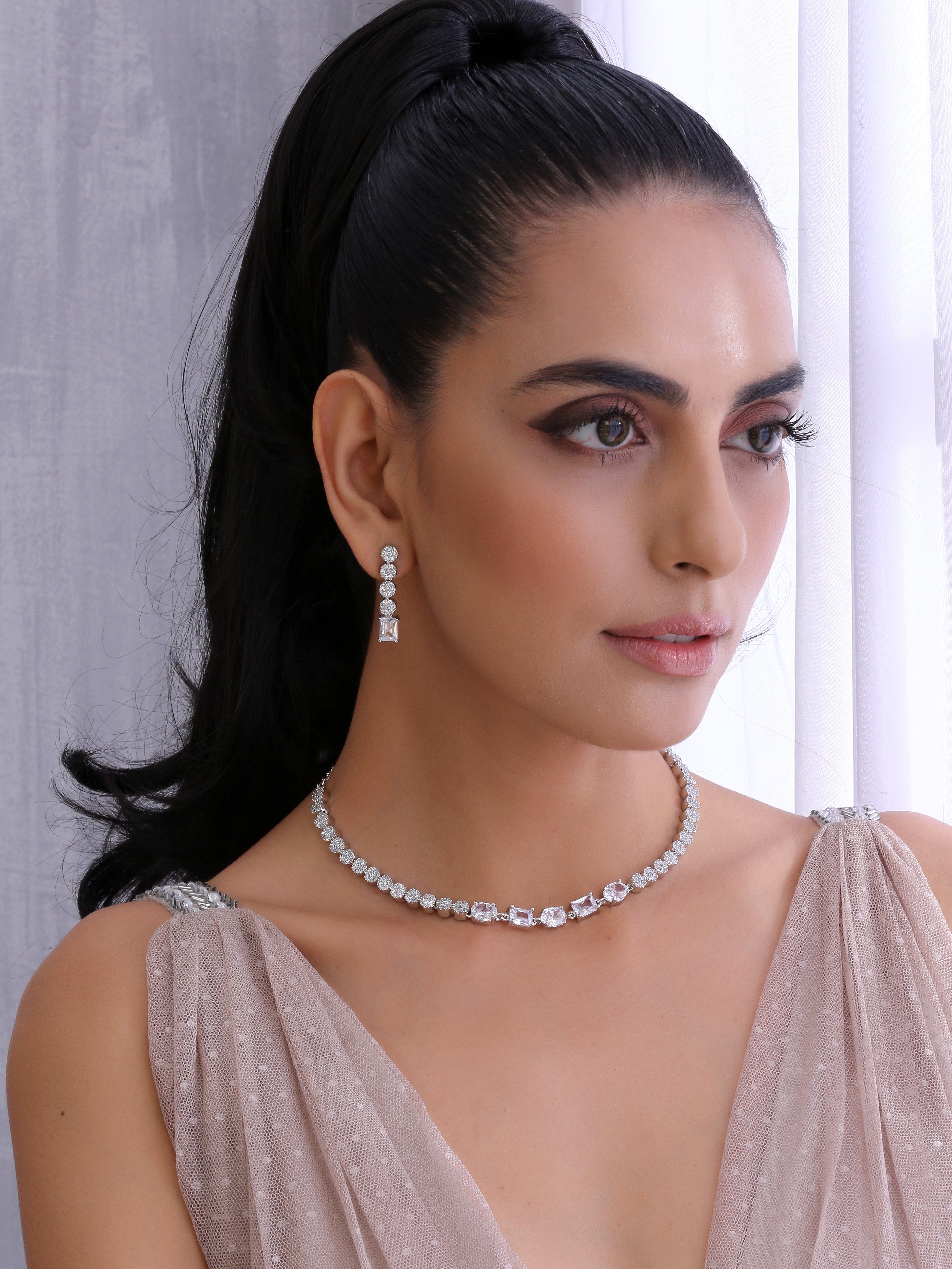 Klissaa Necklaces Jane Diamante Necklace Set
