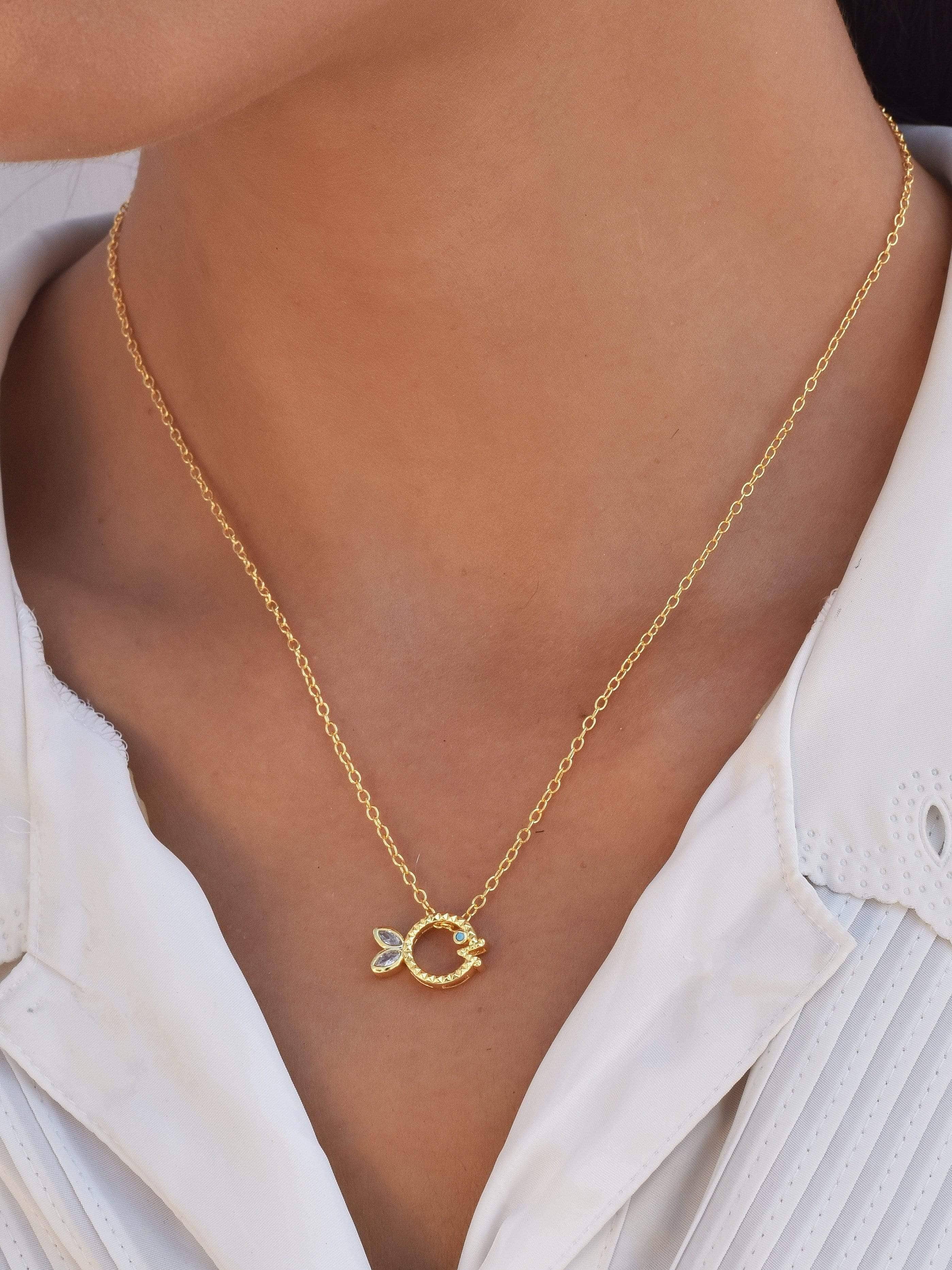 Klissaa Necklaces Klissaa Fish Pendant Necklace