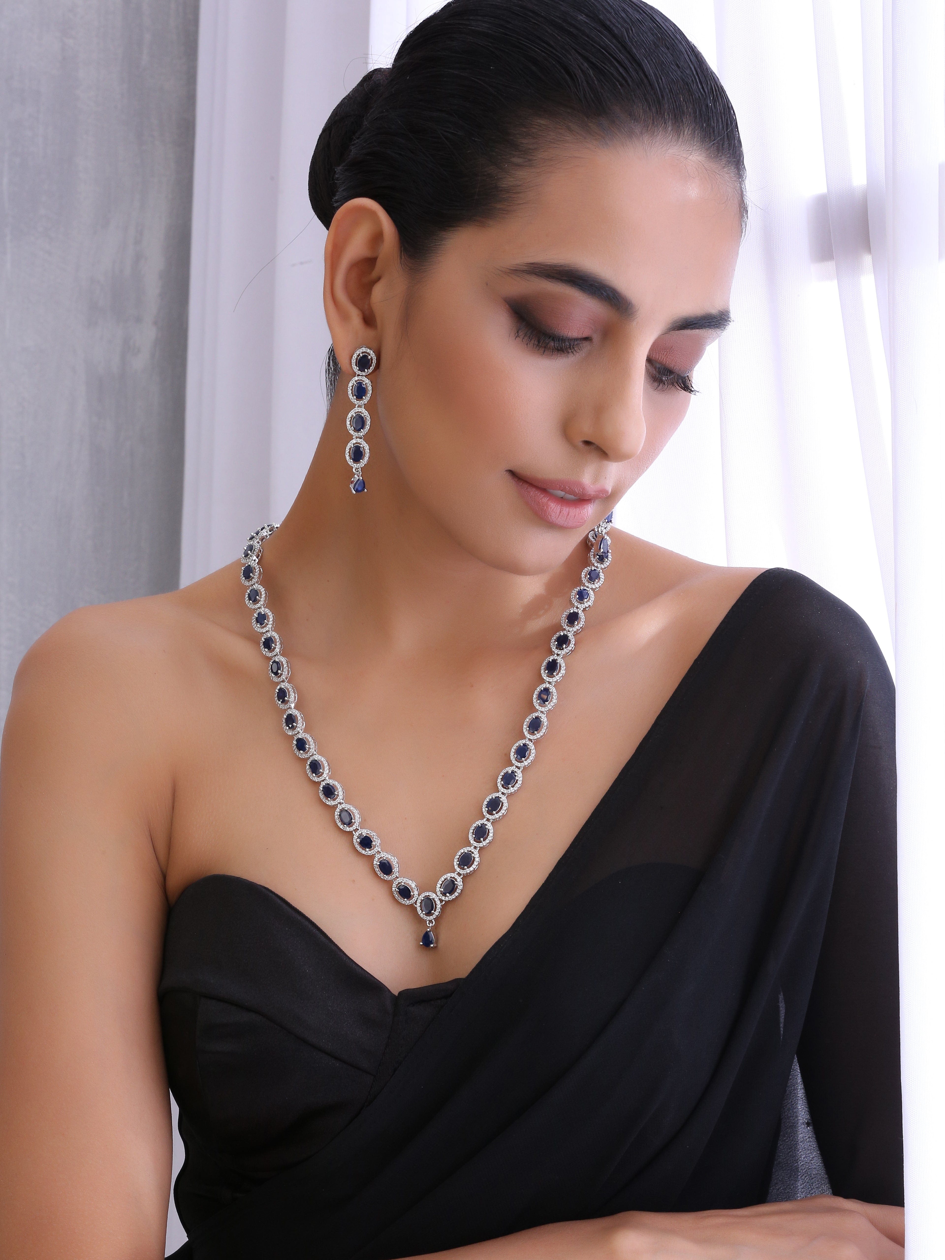 Klissaa Necklaces Mehreen Long Necklace Set