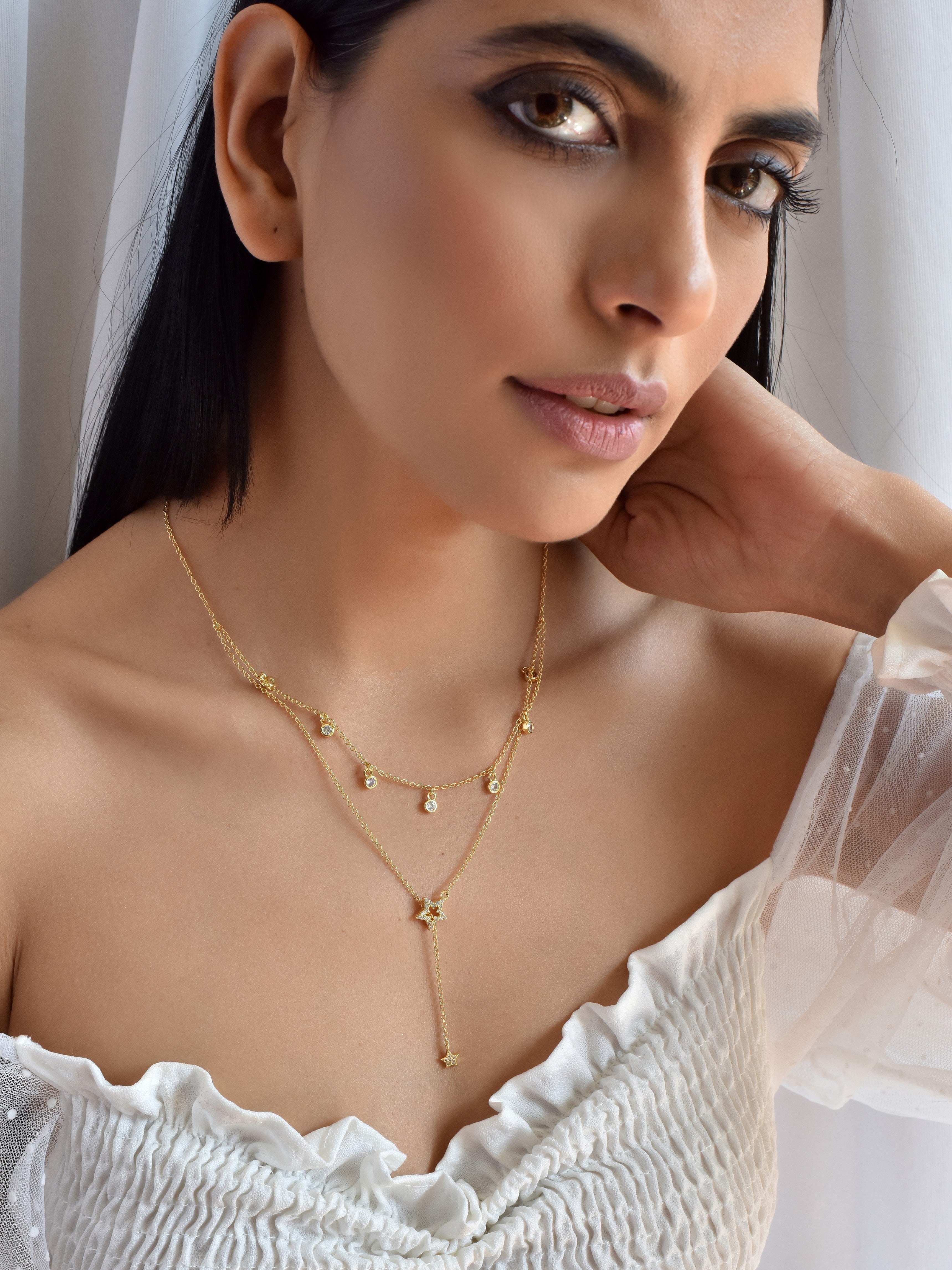 Klissaa Necklaces Star Chimes Layered Necklace