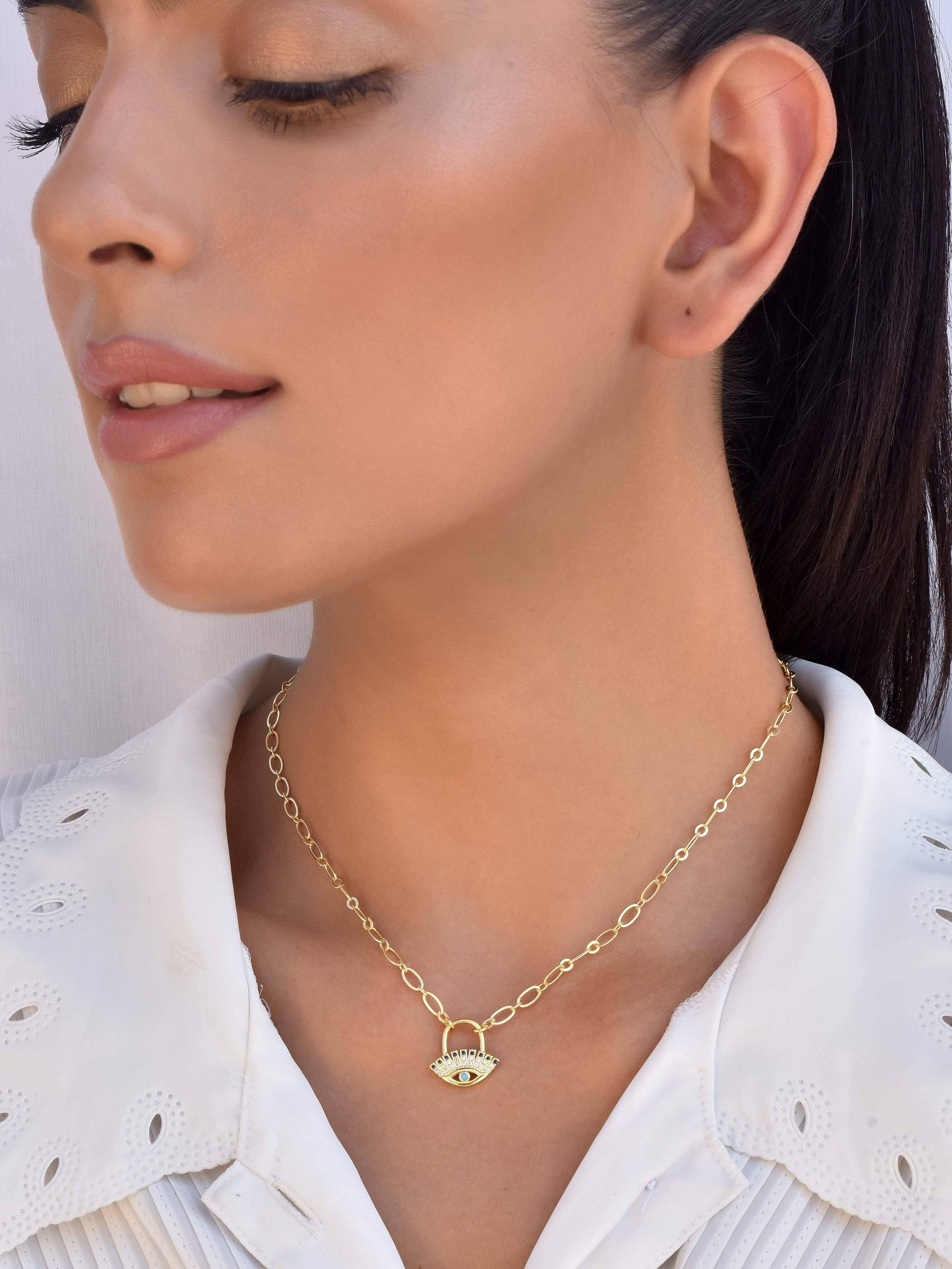 Klissaa Necklaces Tasmin Evil Eye Necklace