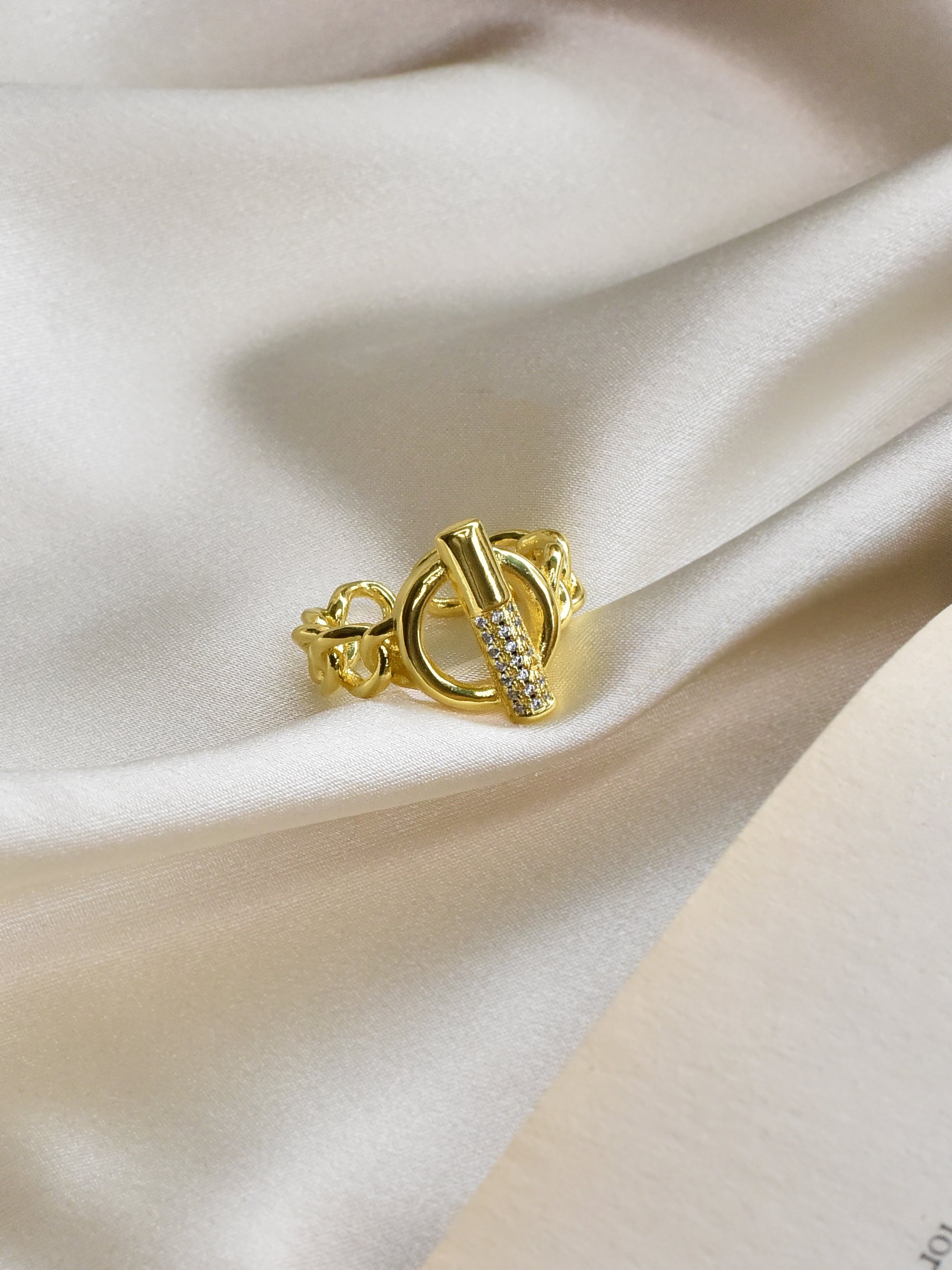 Klissaa Rings 22K Gold Plated Statement Ring