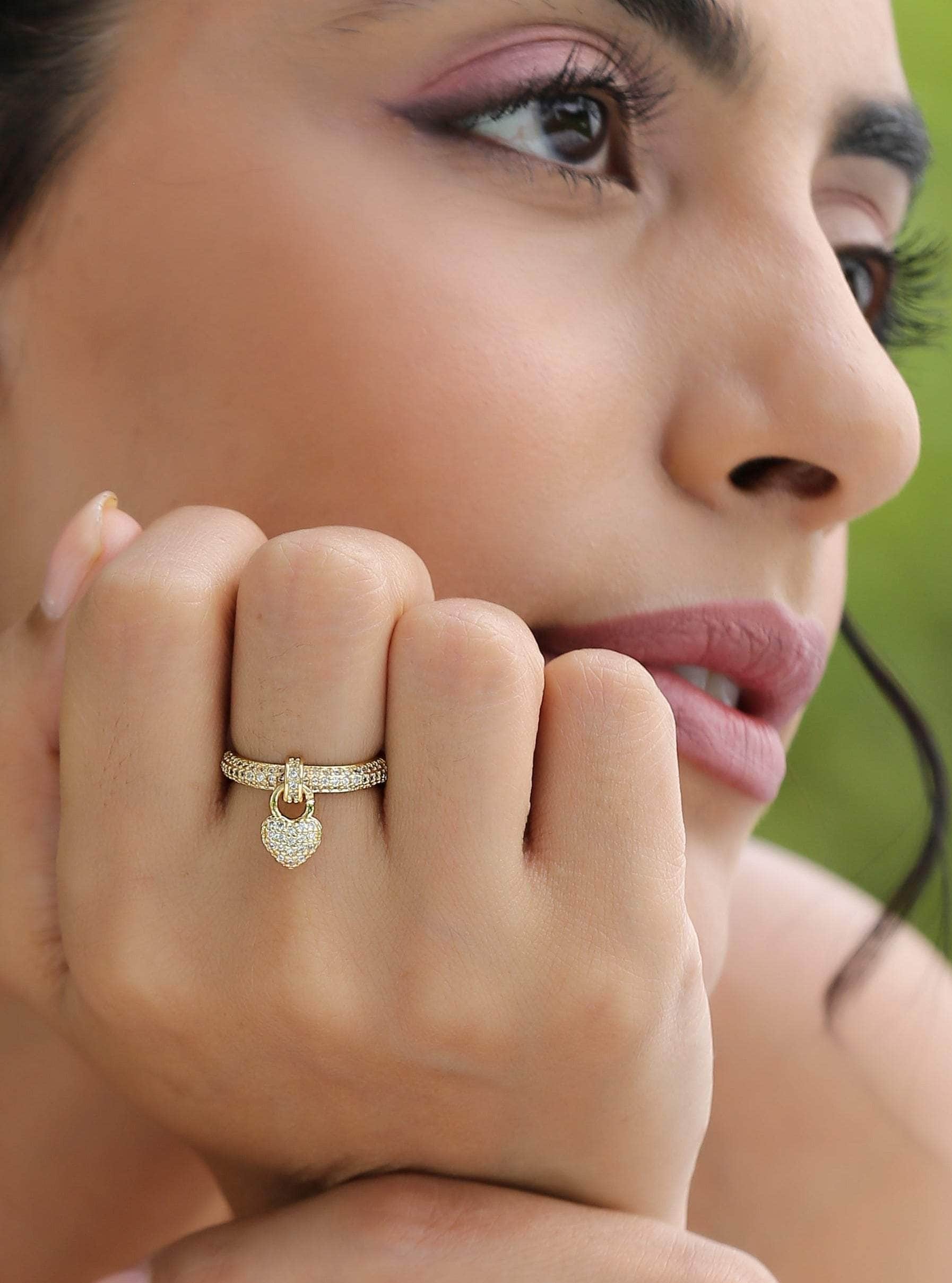 Klissaa Rings Klissaa Drop Heart Ring