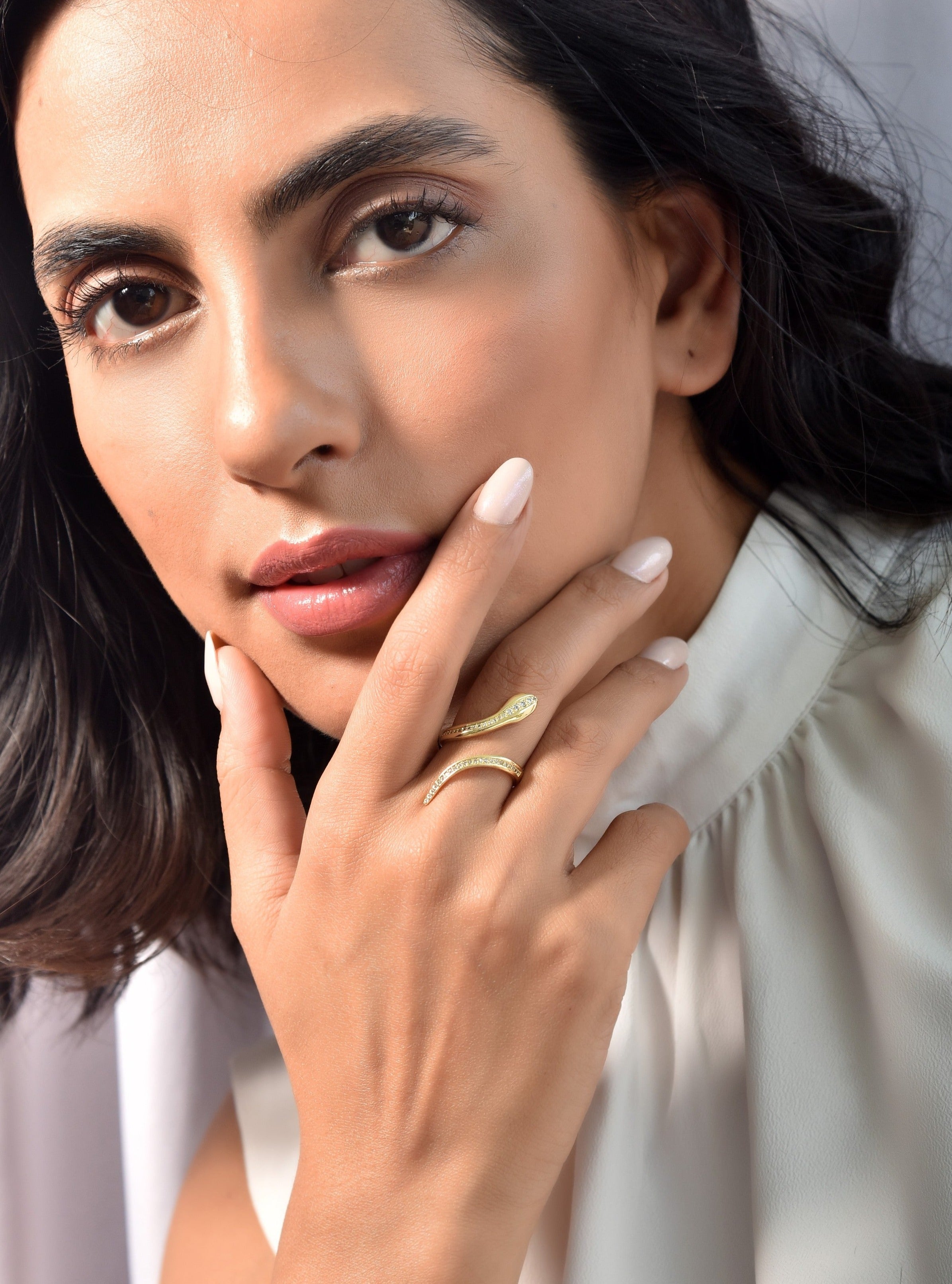 Klissaa Rings Serpentine Gold Plated Ring