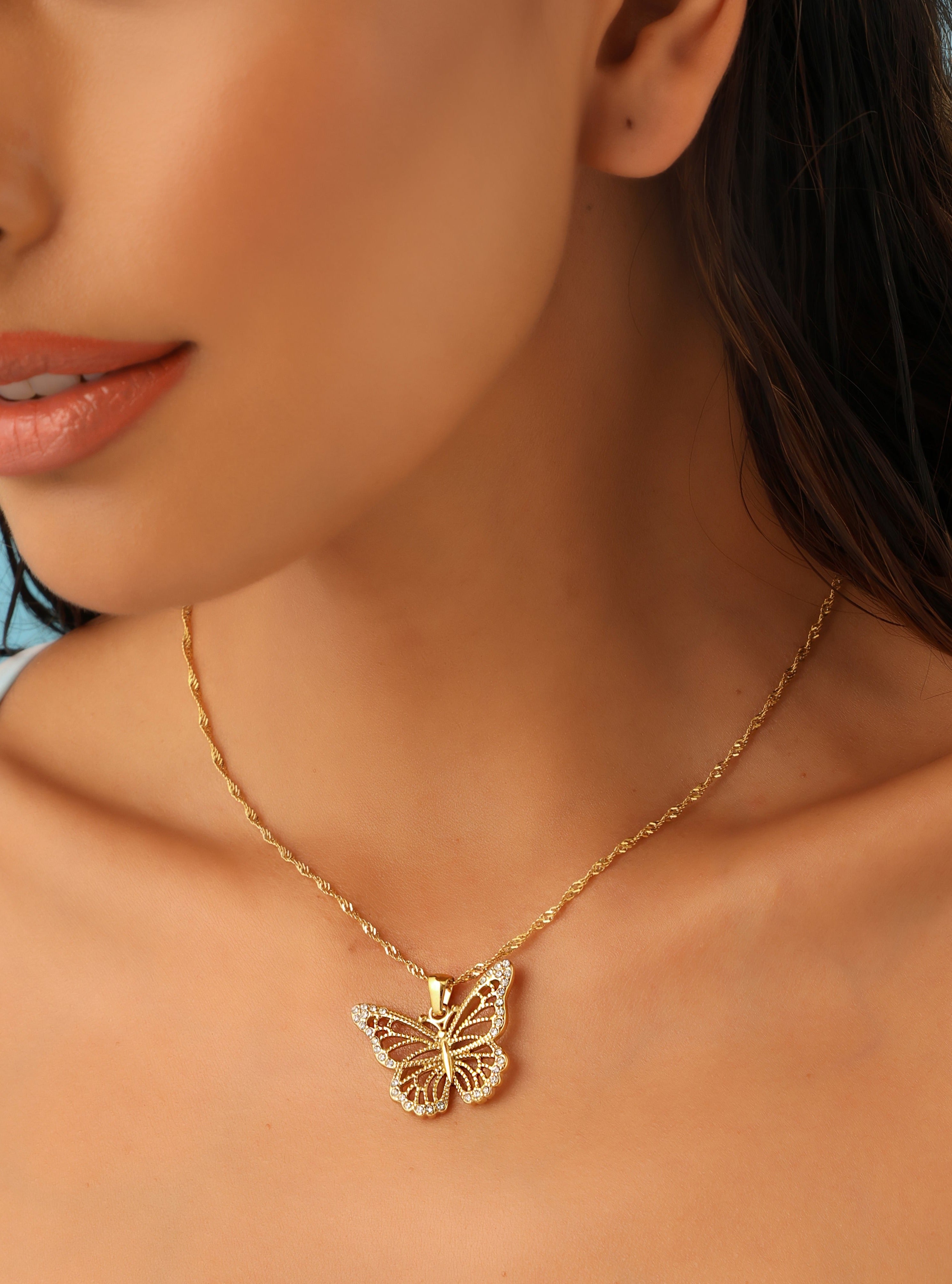 Waterproof Butterfly Design Necklace