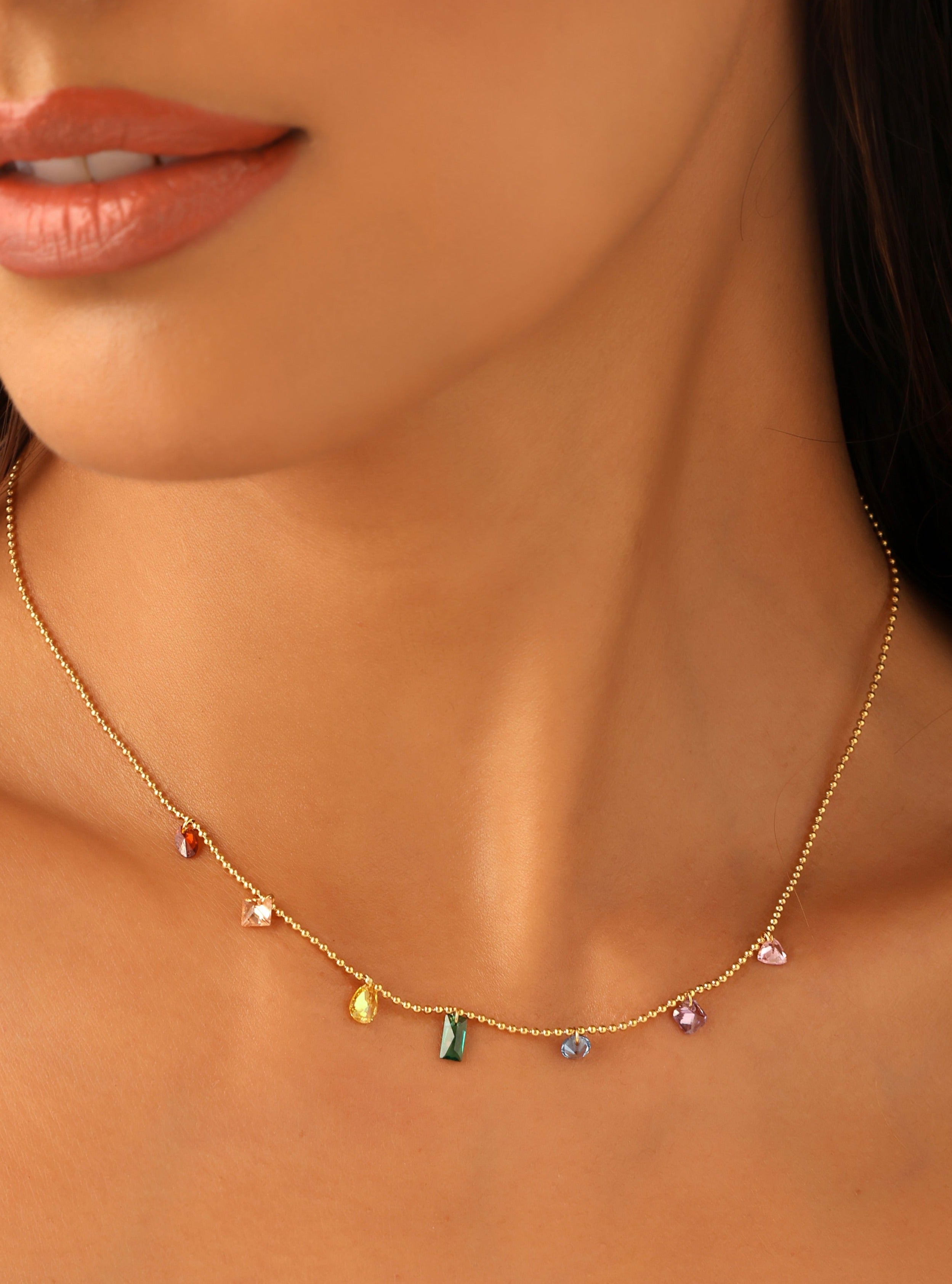 Rainbow Dainty Necklace