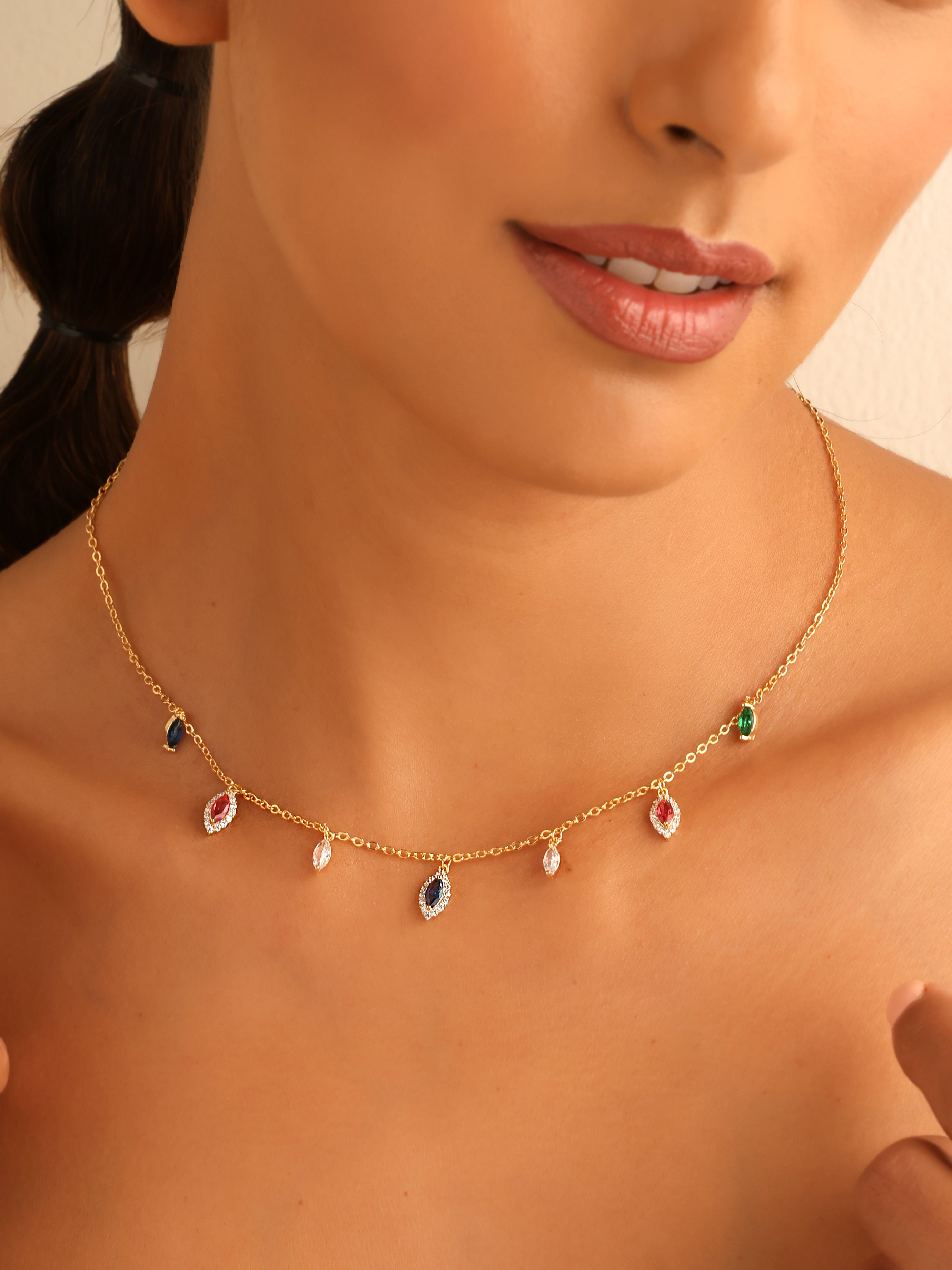 Klissaa Colorful Stone Necklace