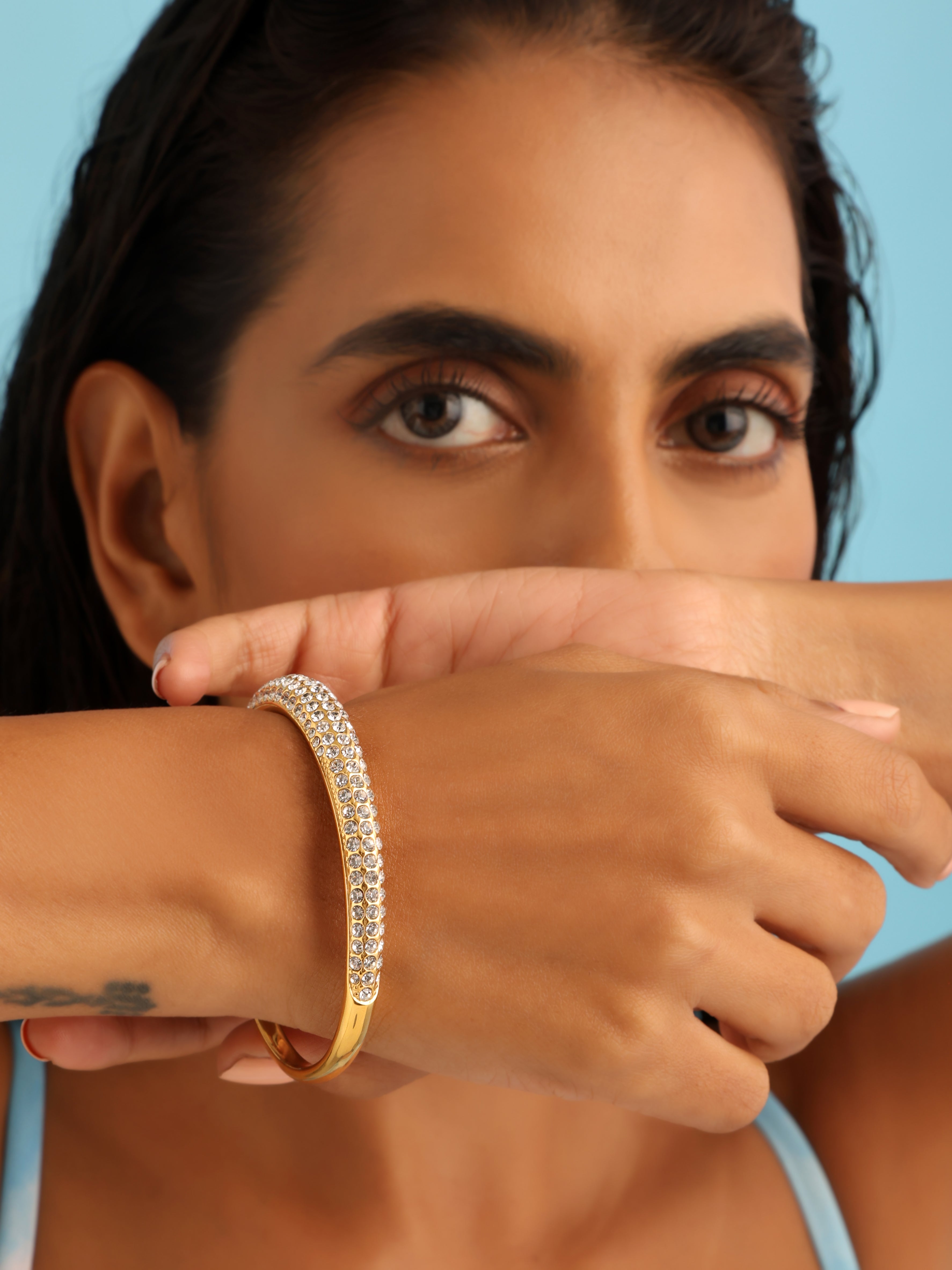 Classic Diamante Cuff Bangle