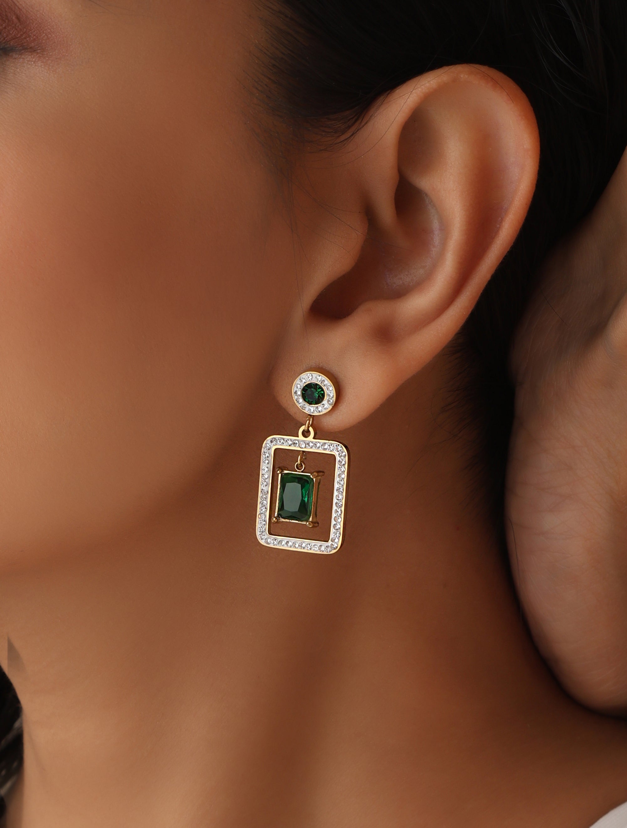 Tanya Emerald Earrings