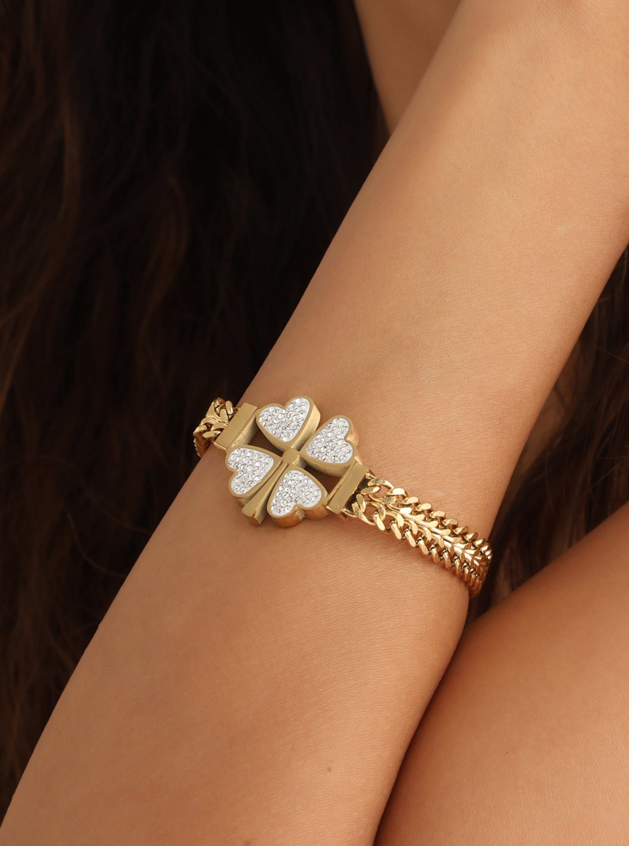 Santorini White Clover Bracelet