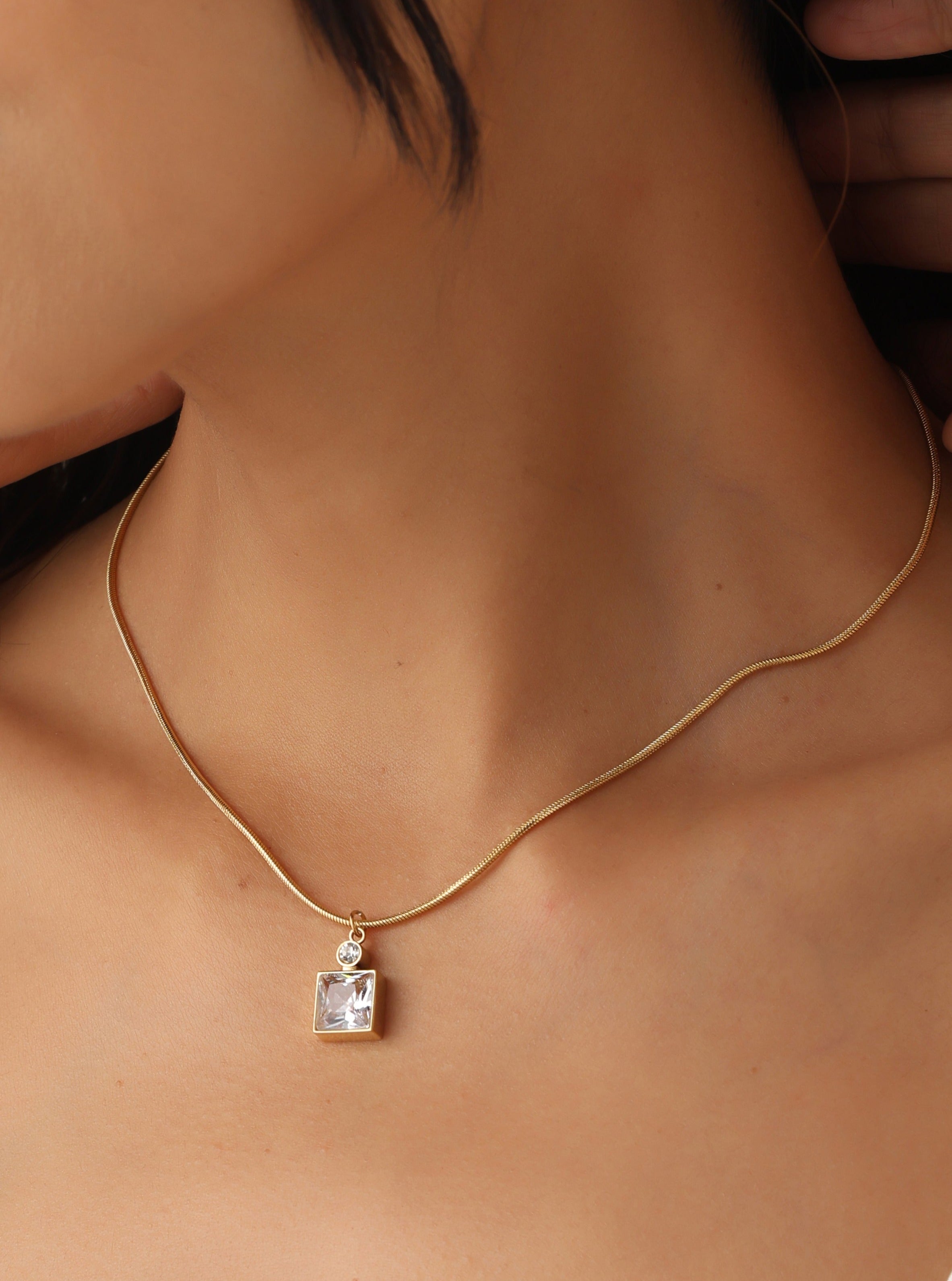 Everyday Square Pendant Necklace