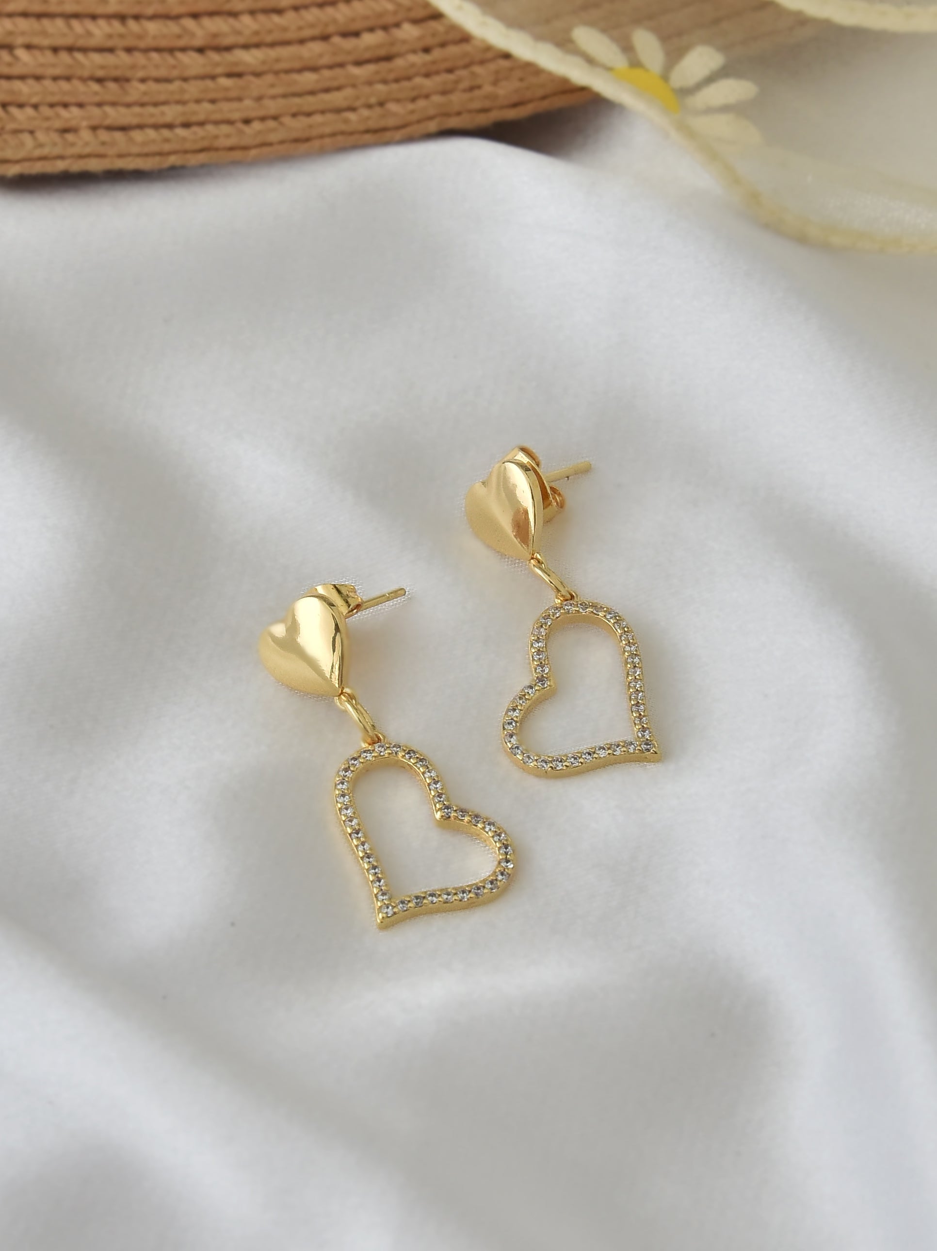 Playful Heart Drop Earrings