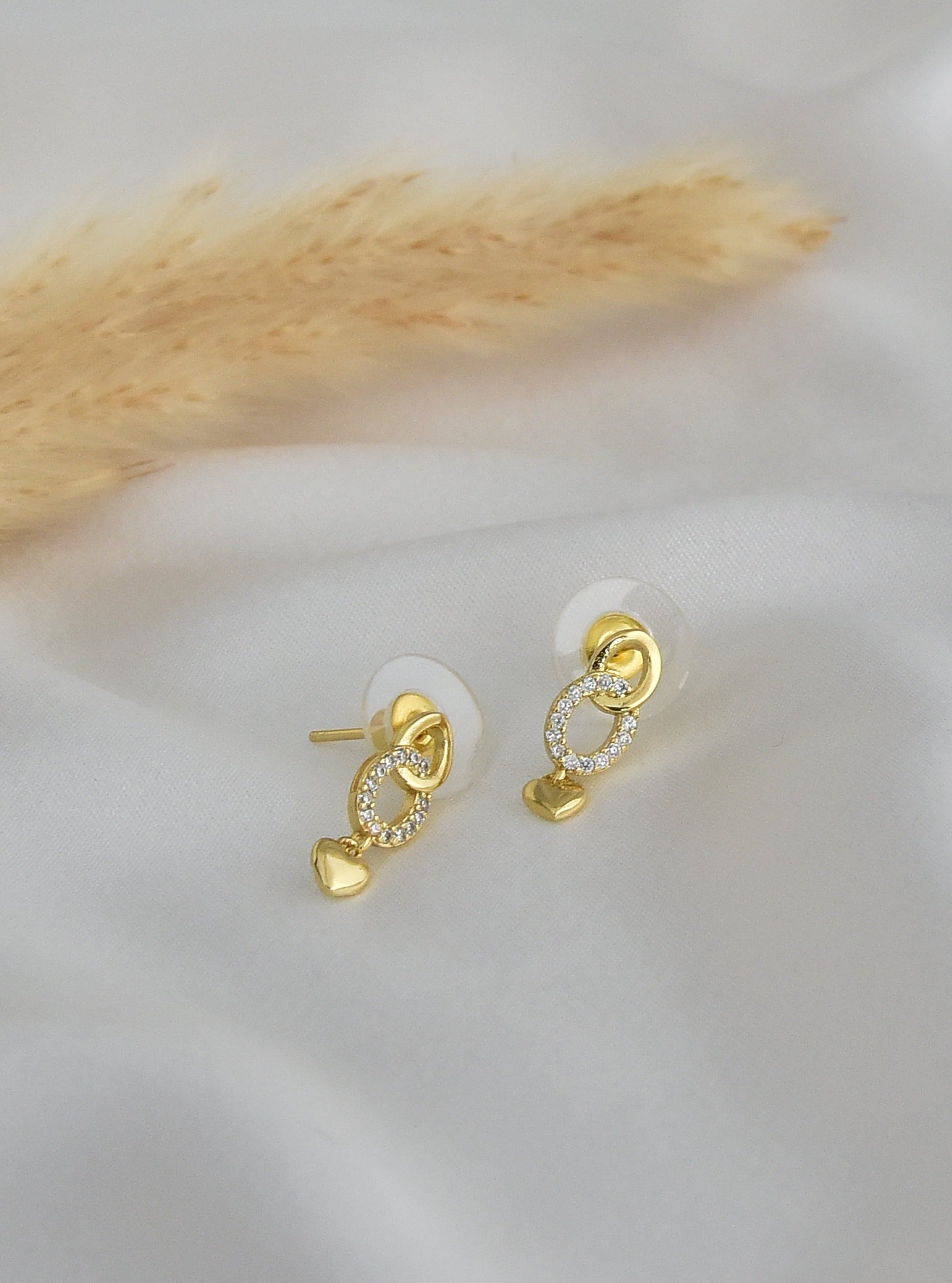 Charming Heart Drop Earrings