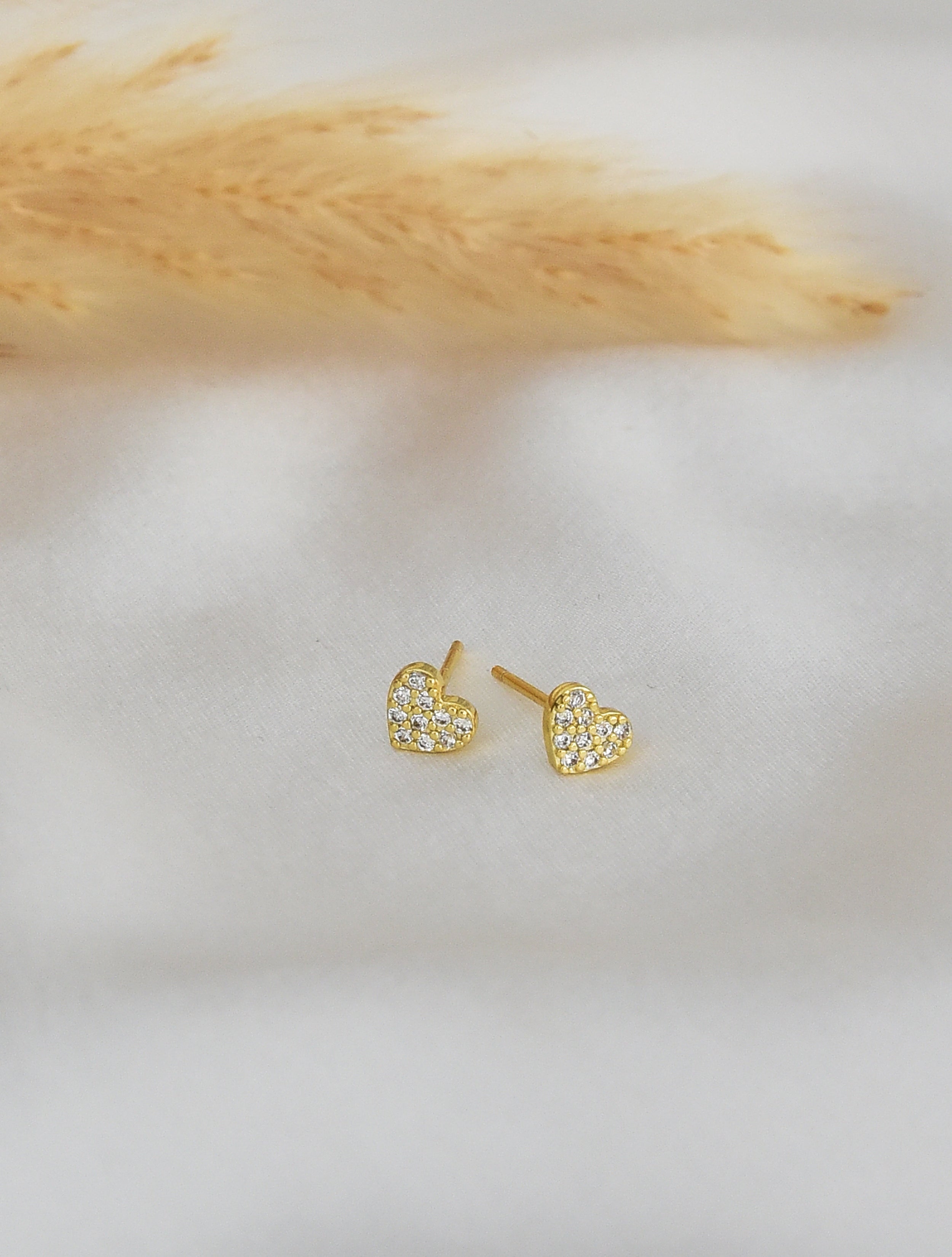 Tiny Heart Studs