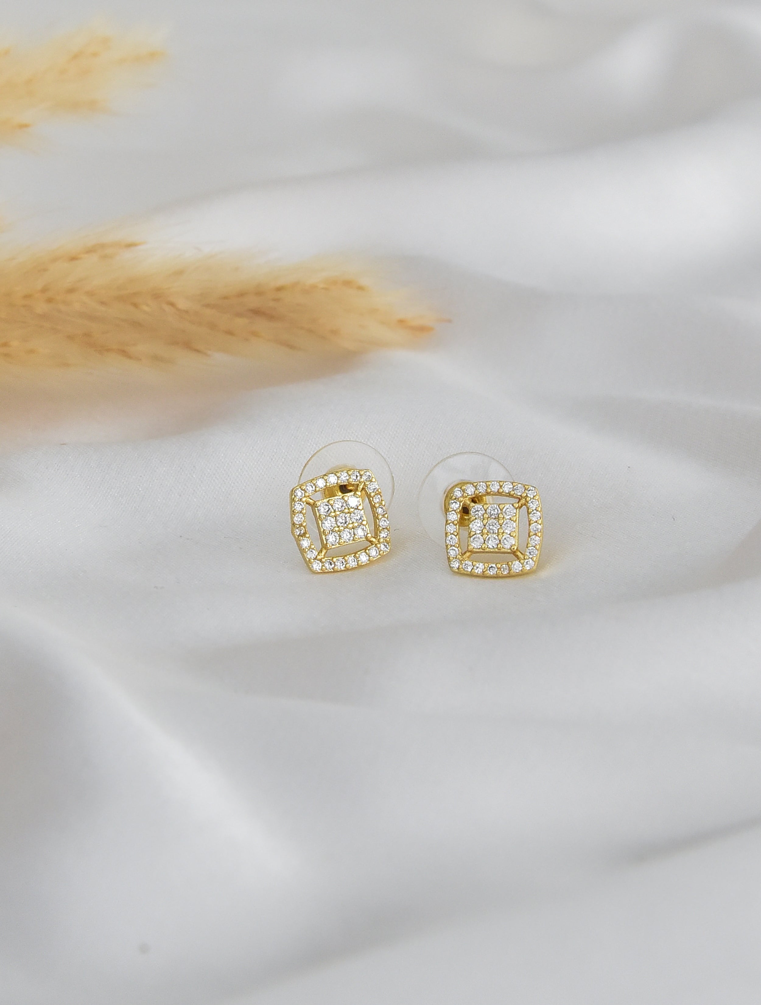 Zircon Rhombus Studs