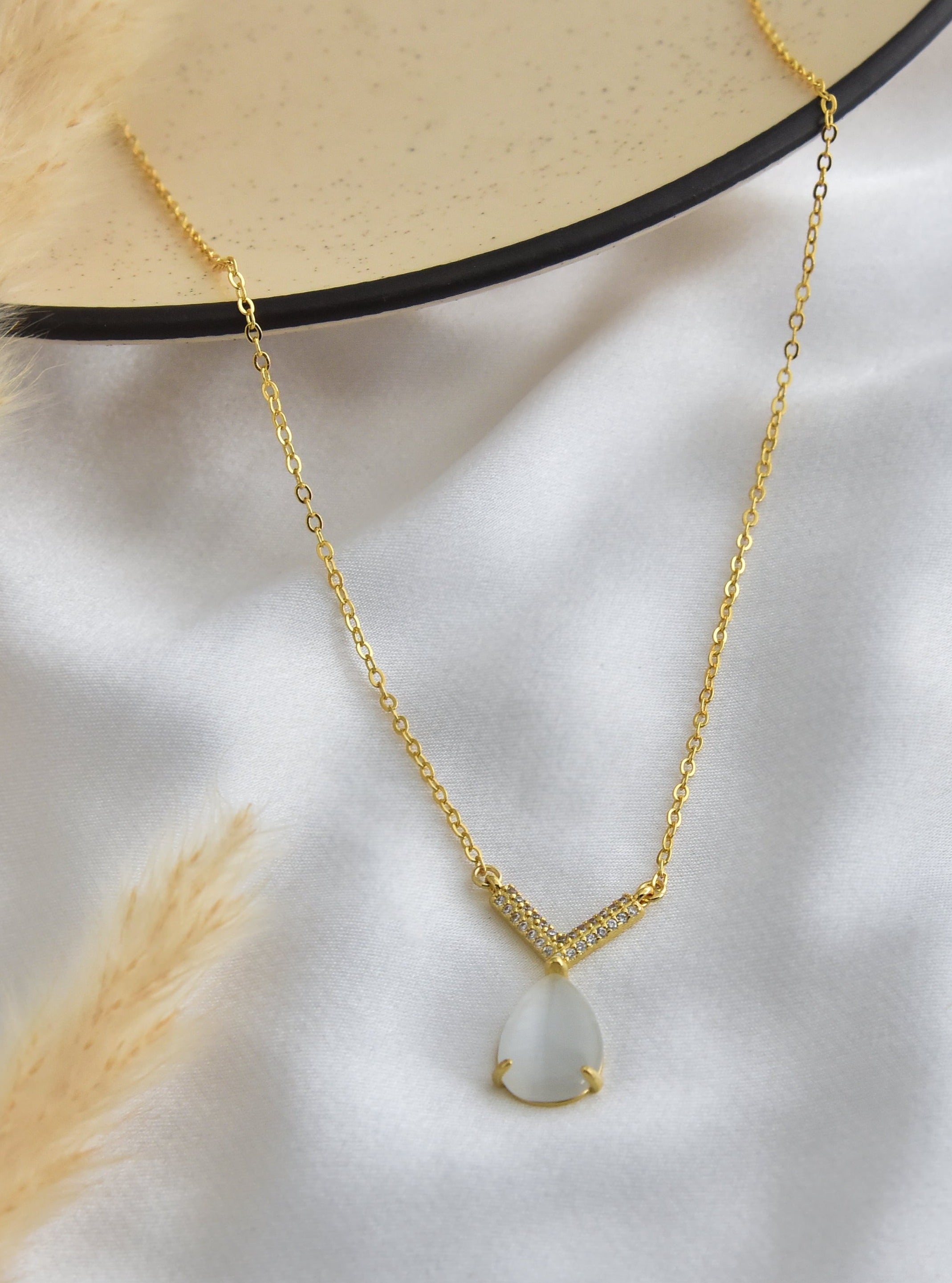 Klissaa Moonstone Drop Necklace