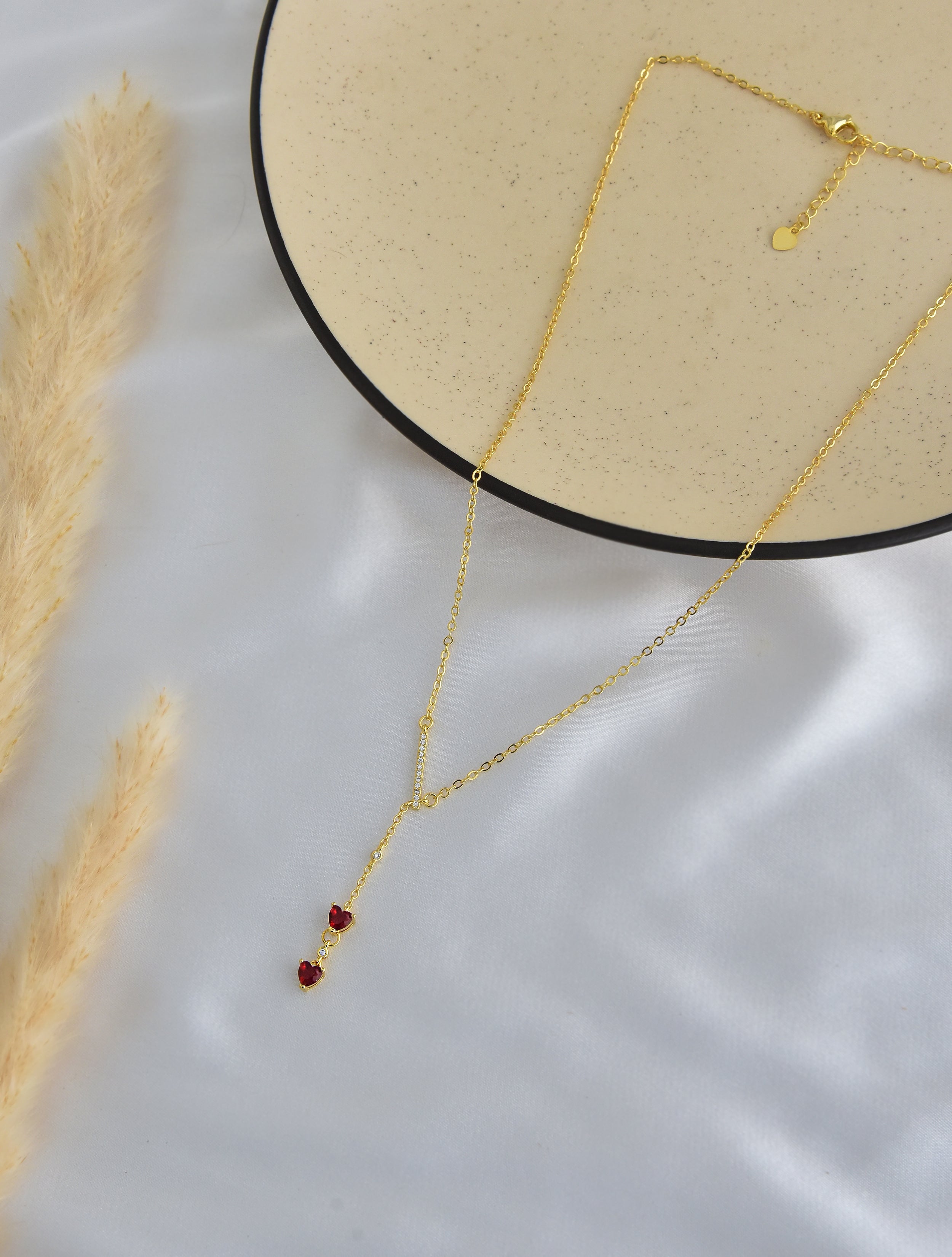 Red Cubic Zirconia Necklace