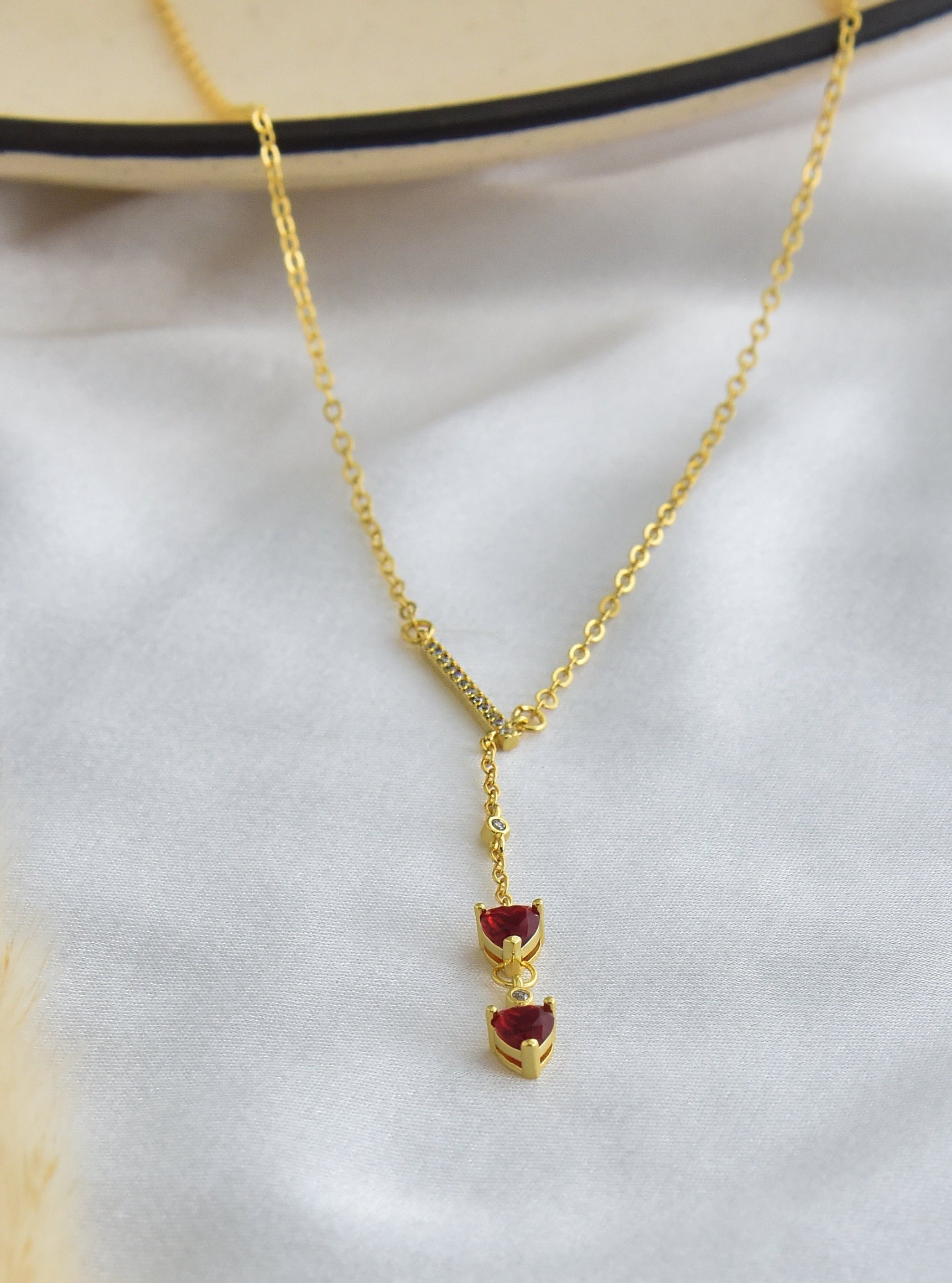 Red Cubic Zirconia Necklace