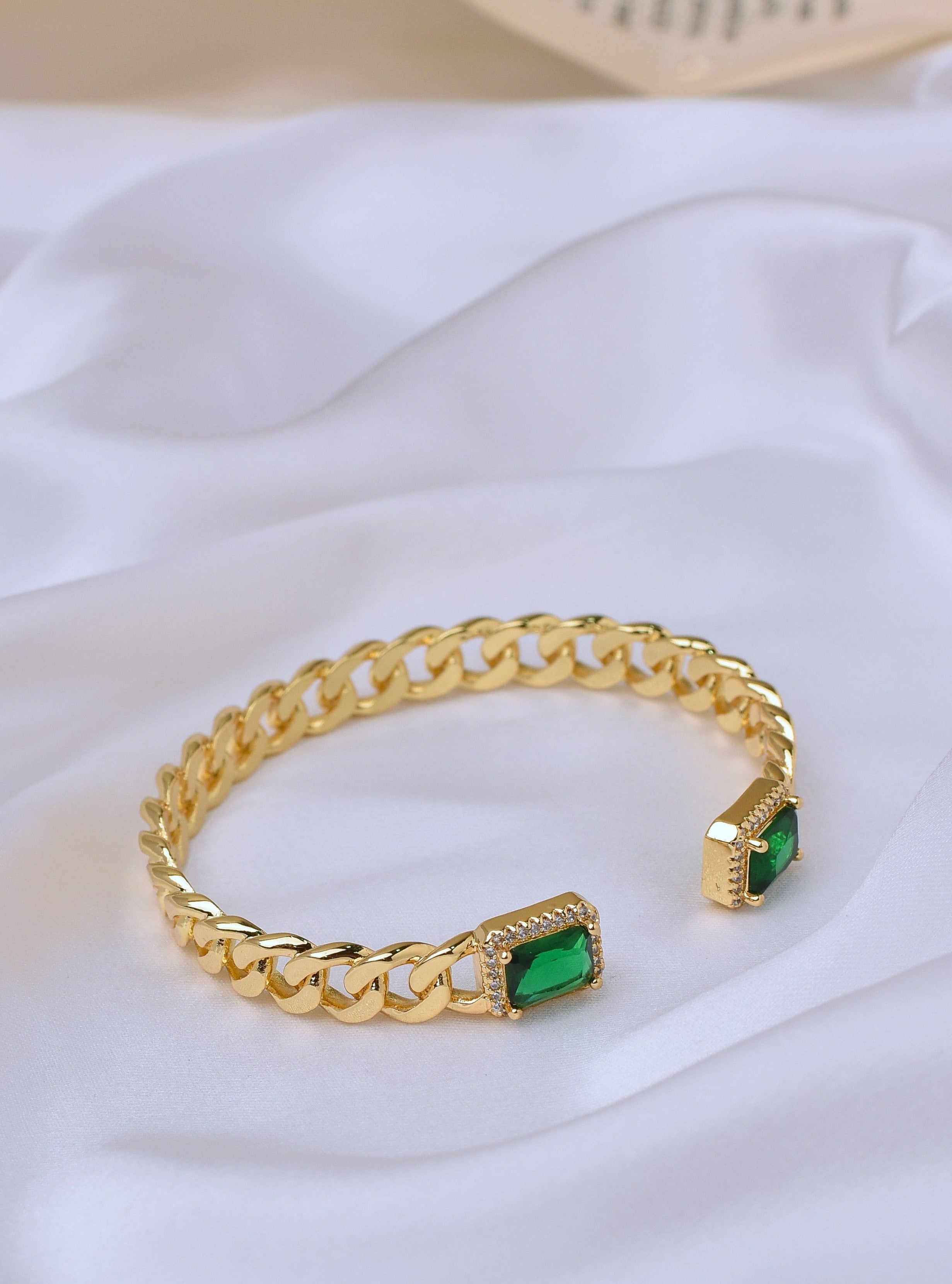 Vellore Emerald Cuff Bangle