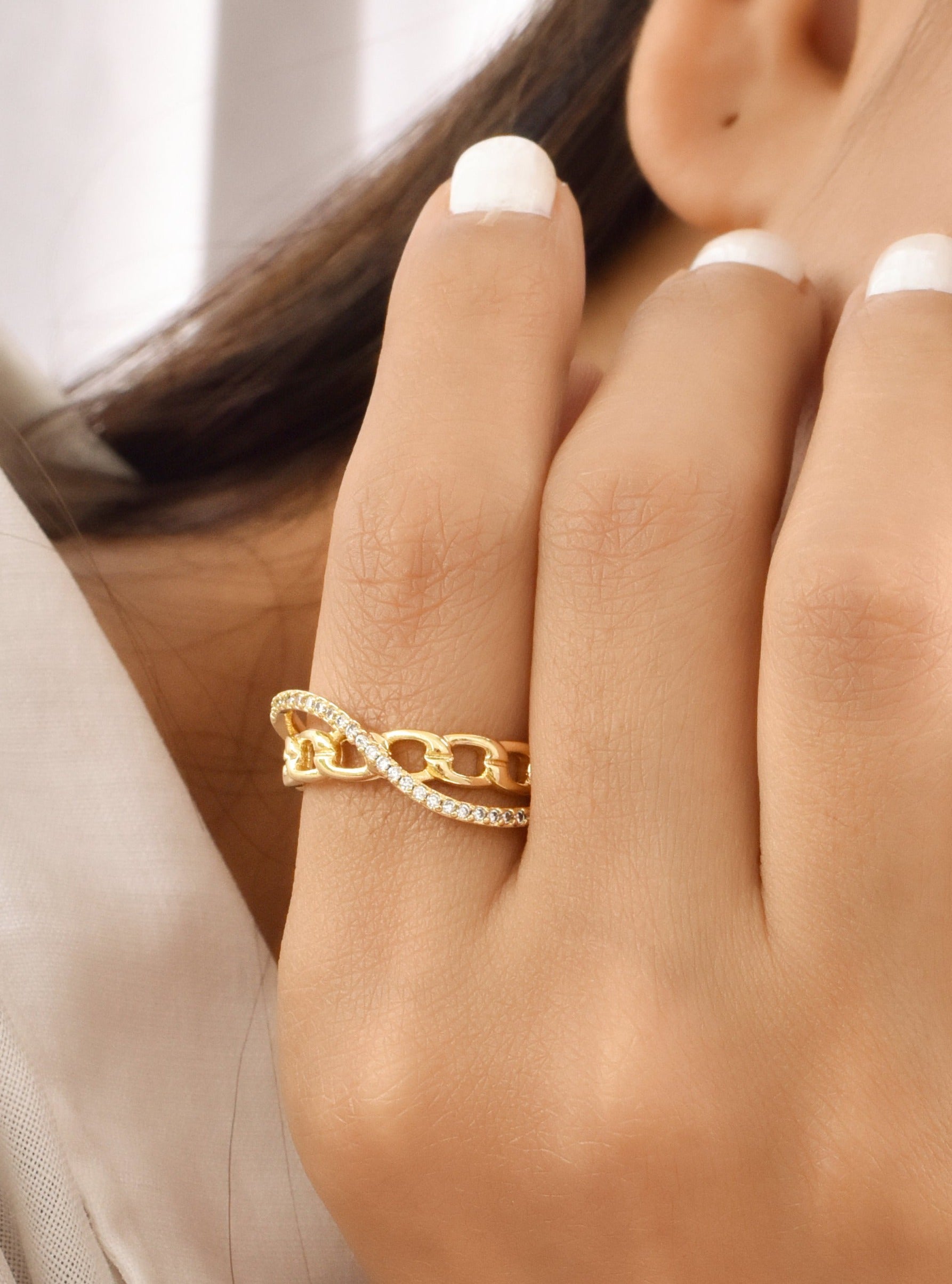 Infinity Link Chain Ring