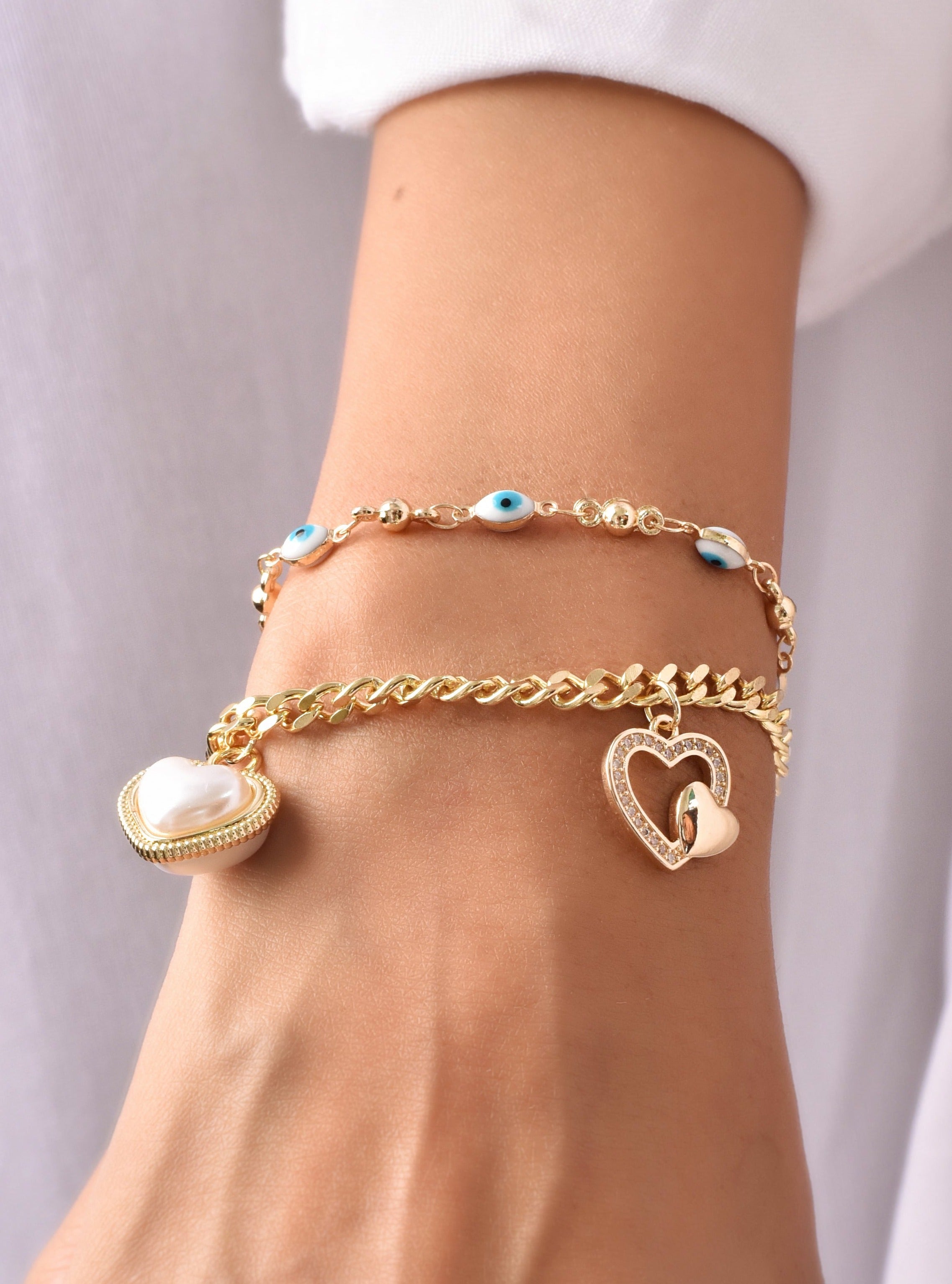 Cinderella Evil Eye Layered Bracelet