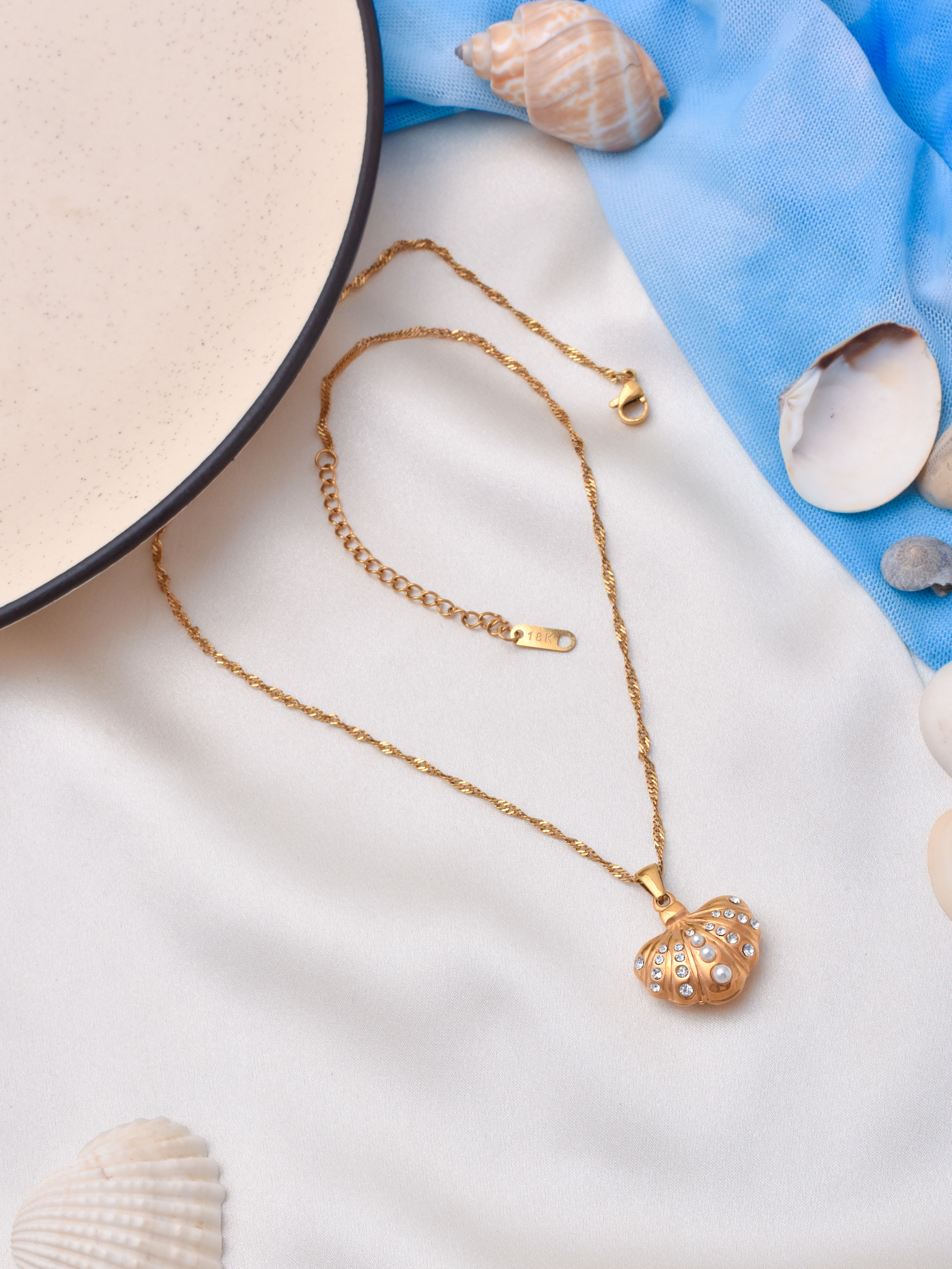 Seashell Gold Waterproof Necklace