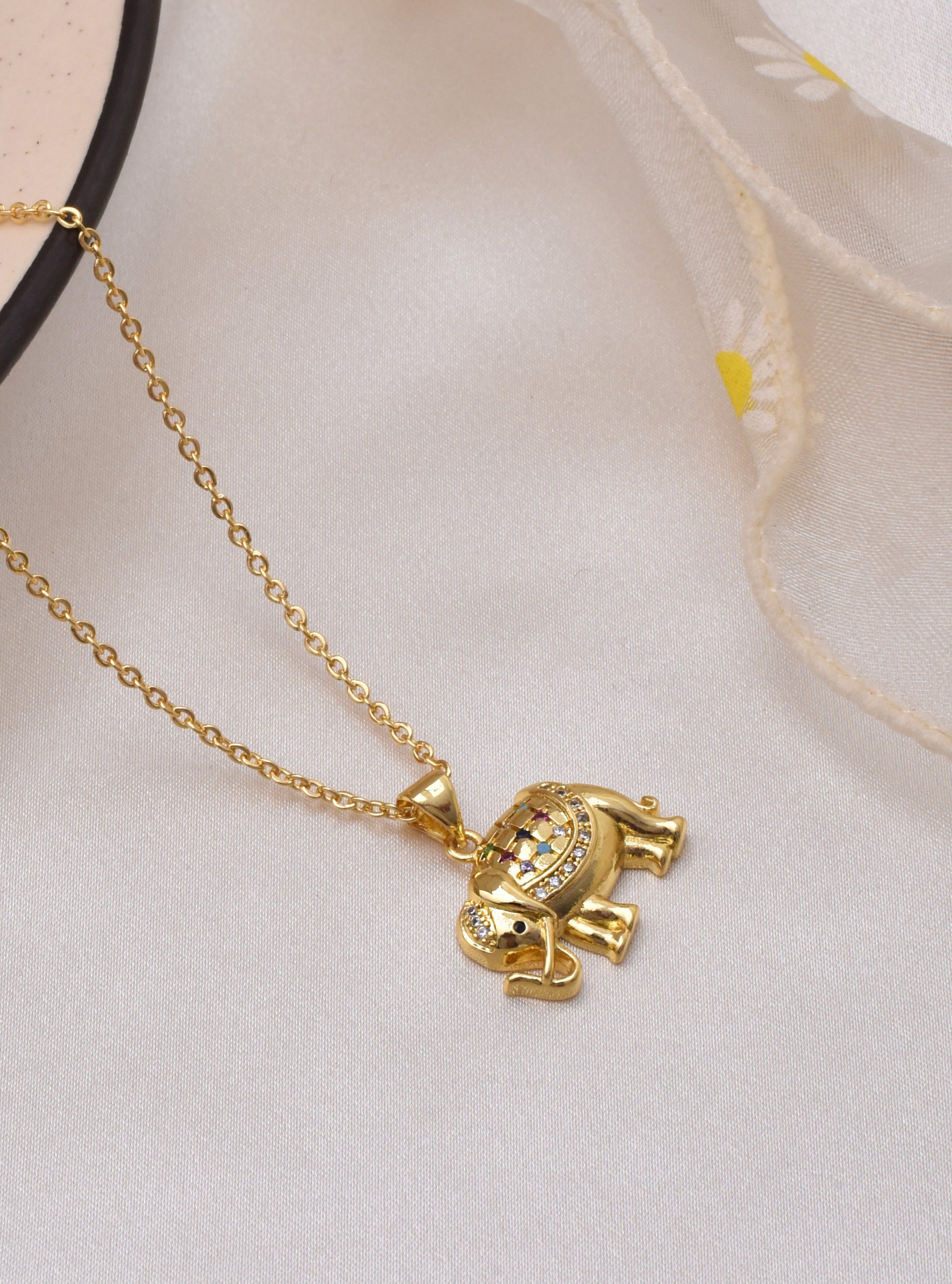 Gold Haathi Necklace