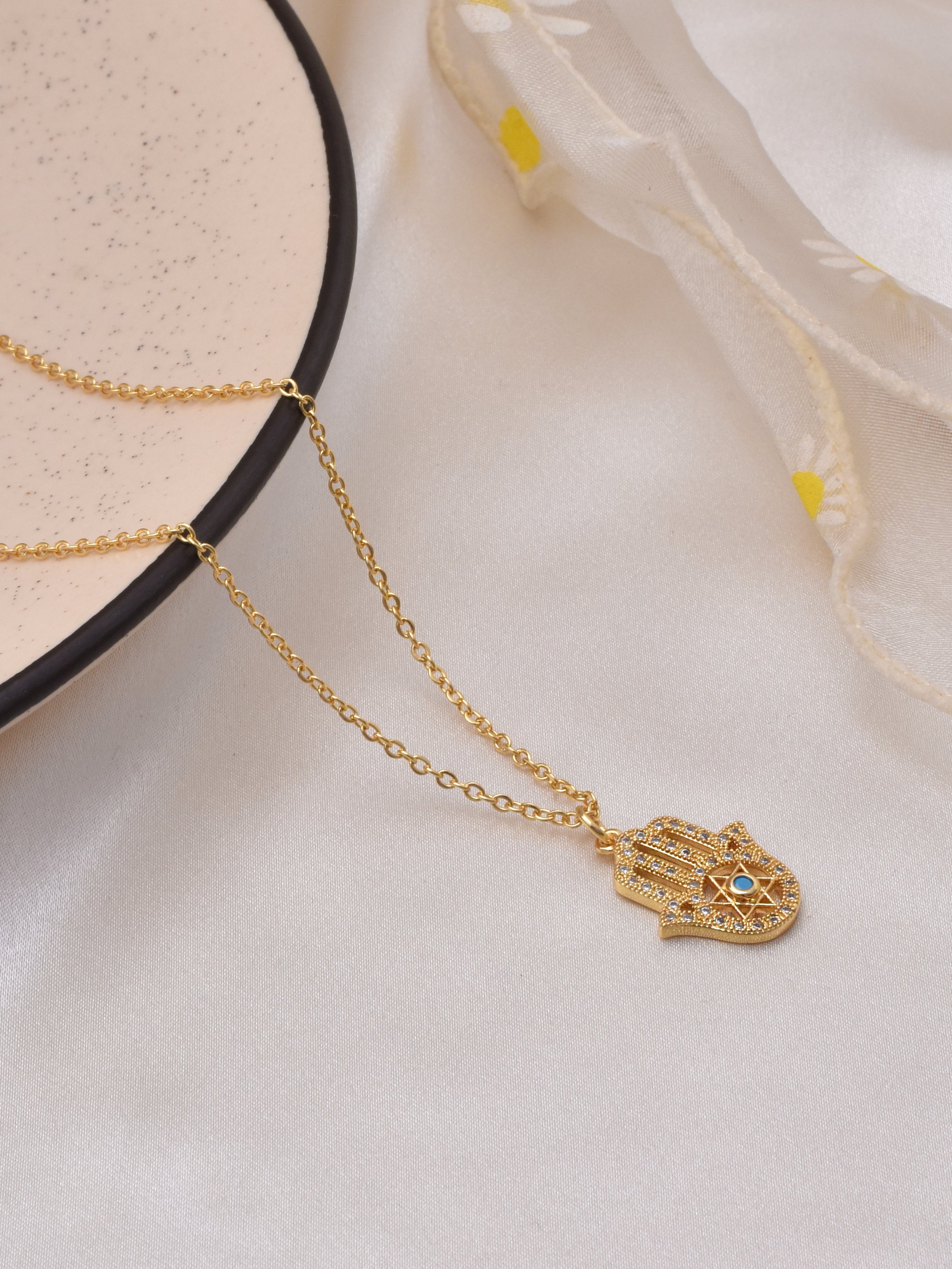 Elegant Hamsa Hand Necklace