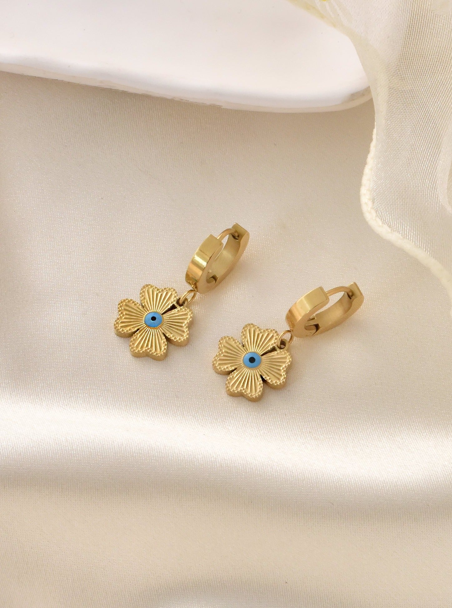 Clover Good-Luck Charm Earrings