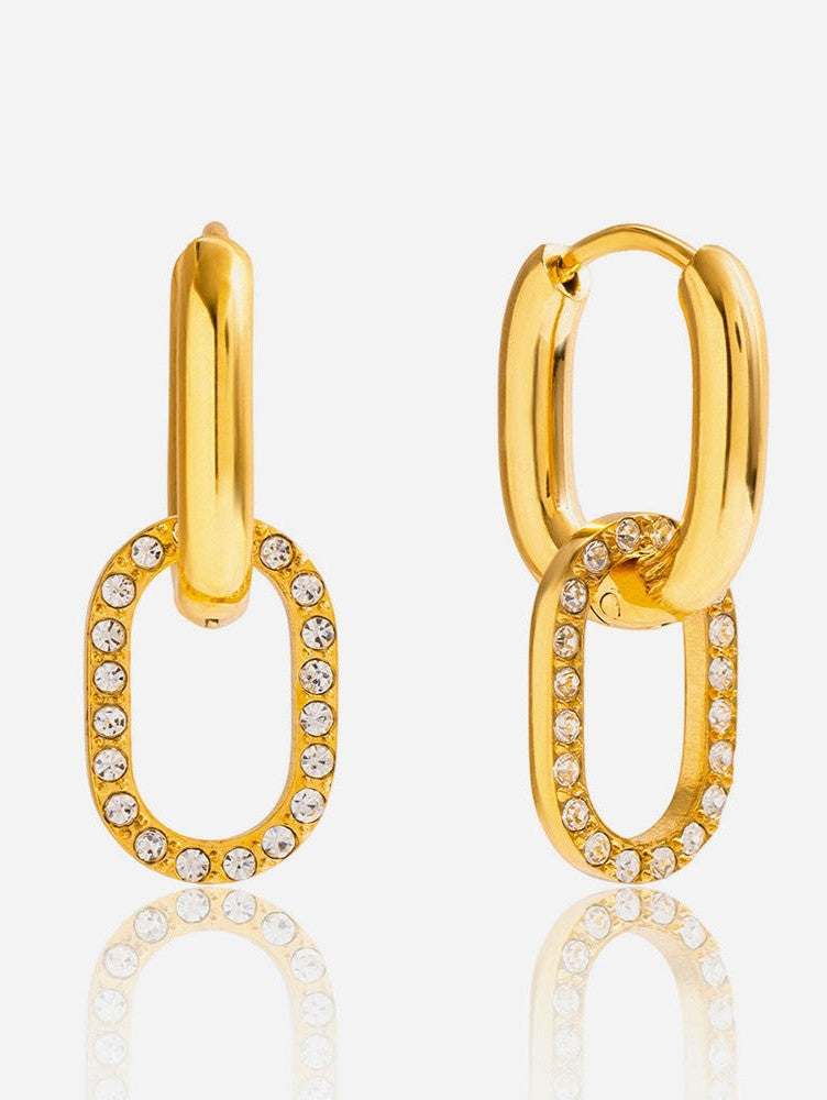 Twin Hoop Demi-Fine Earrings