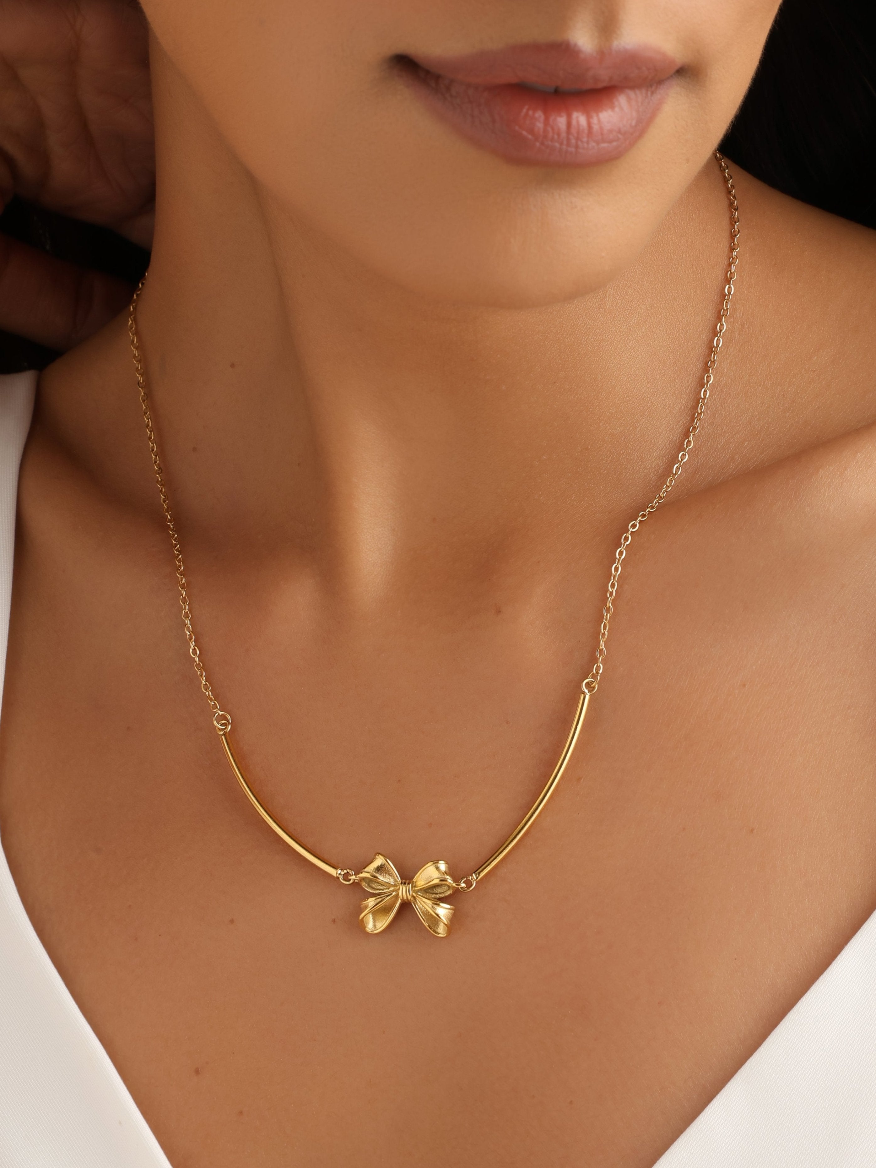 Waterproof Bow Necklace
