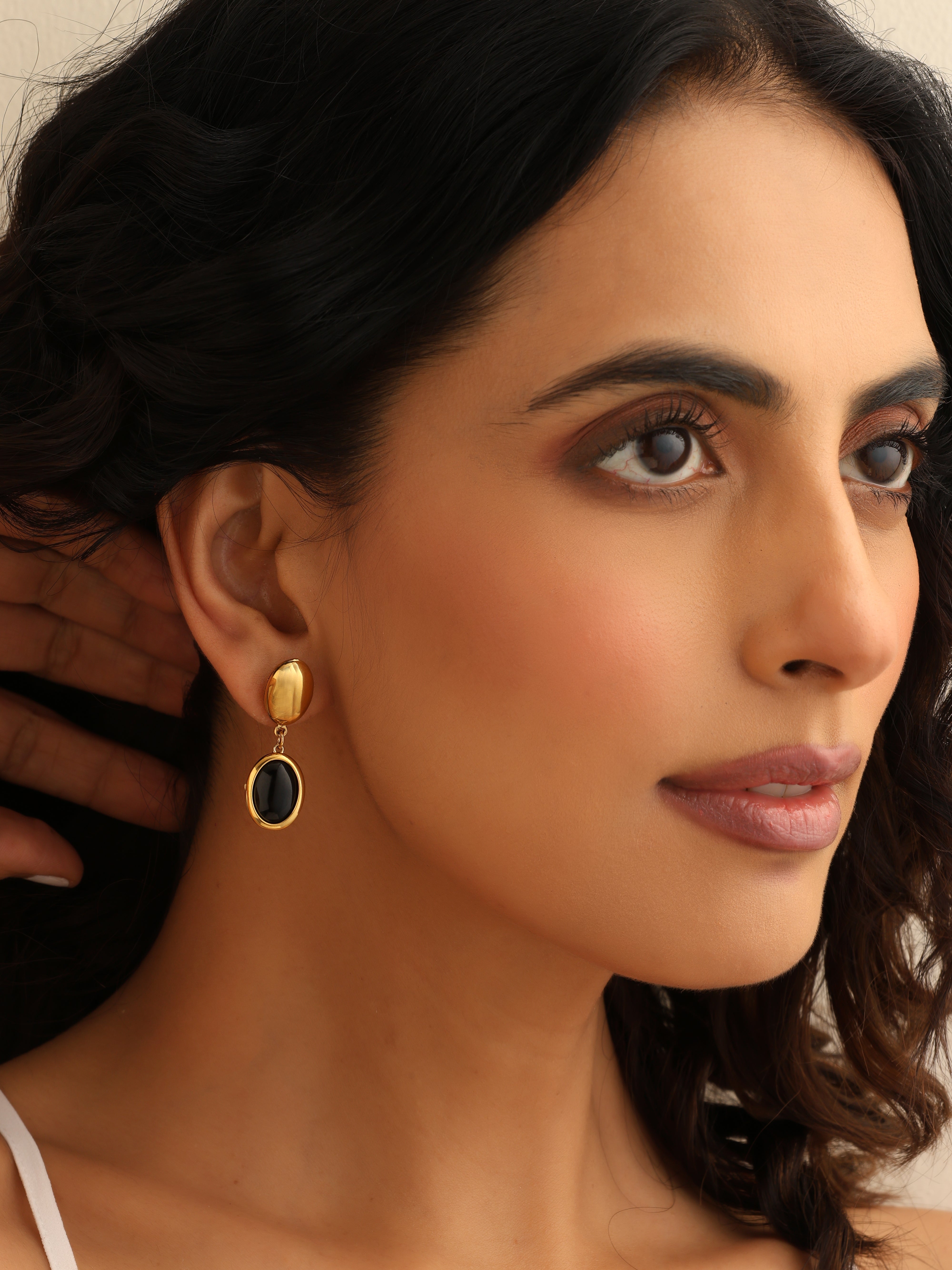 Black Opal Earrings