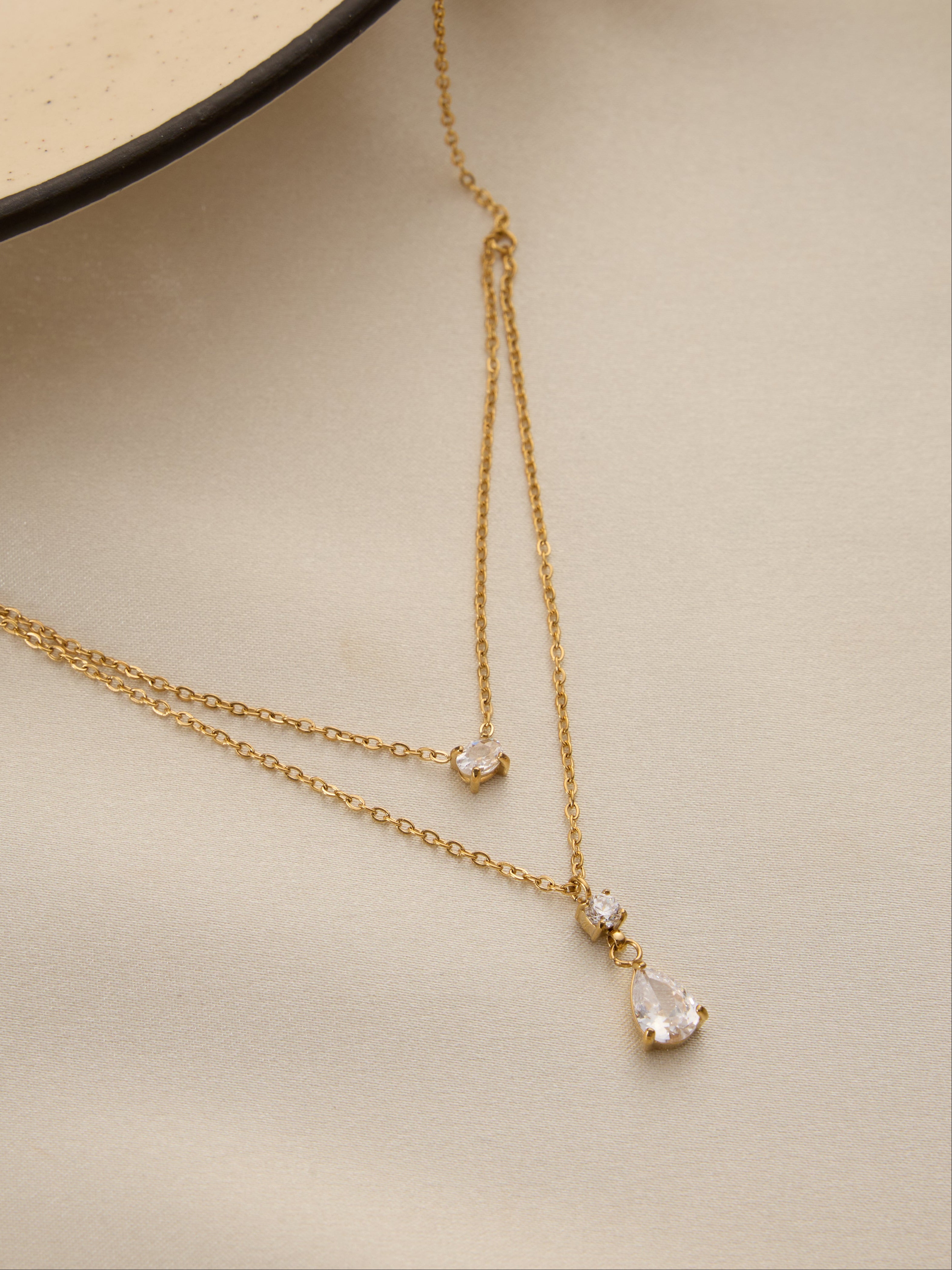 Solitaire Luv Layered Necklace