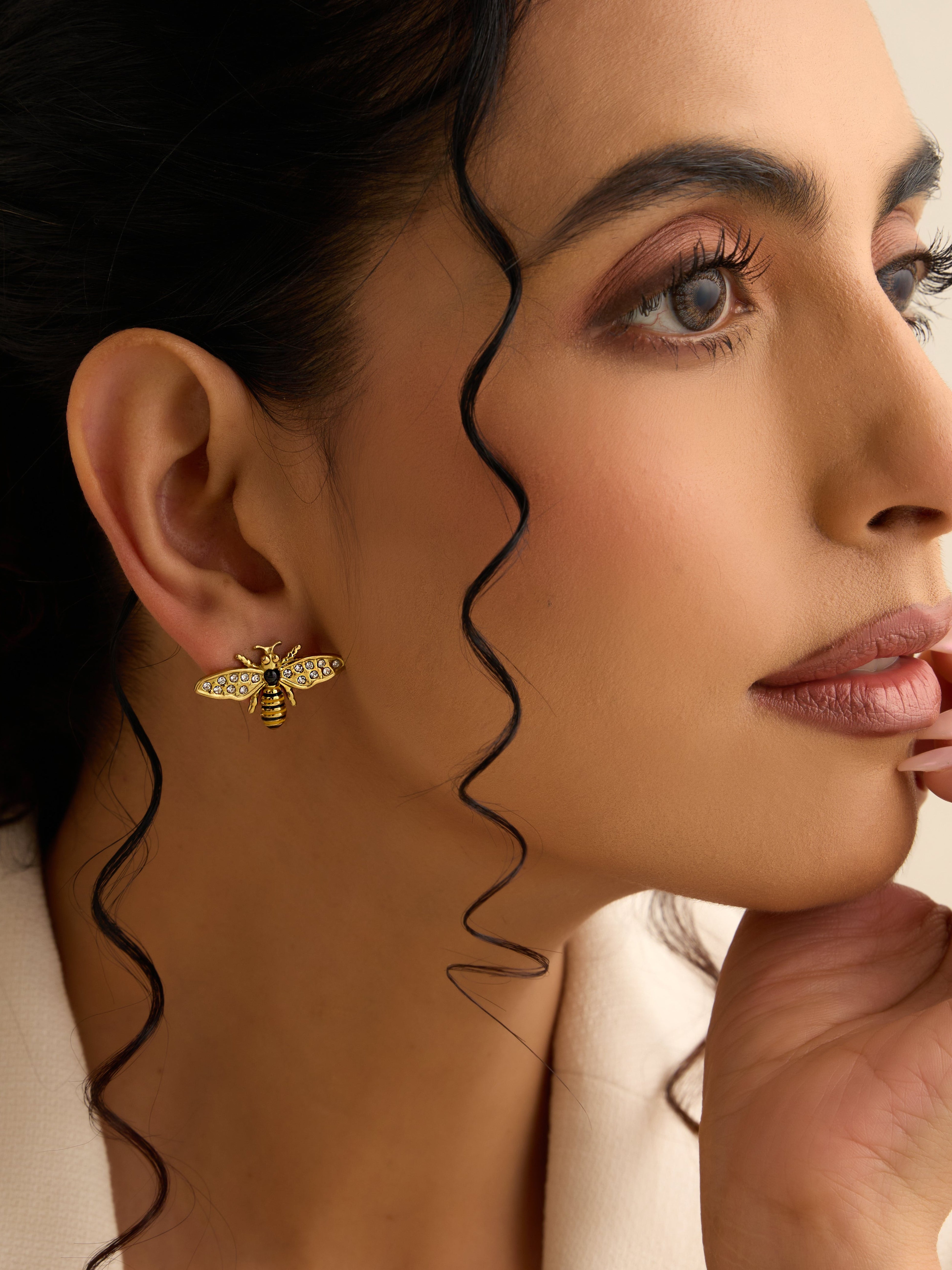 Zircon Bee Studs